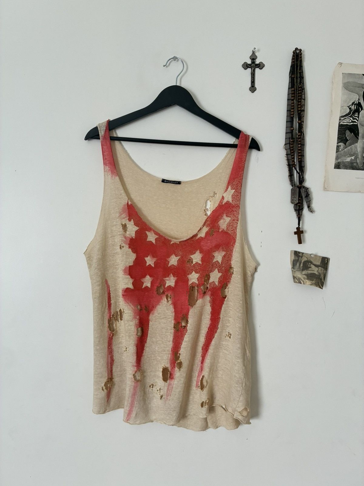 Balmain × Pierre Balmain Balmain - SS11 Punk American Flag Tank