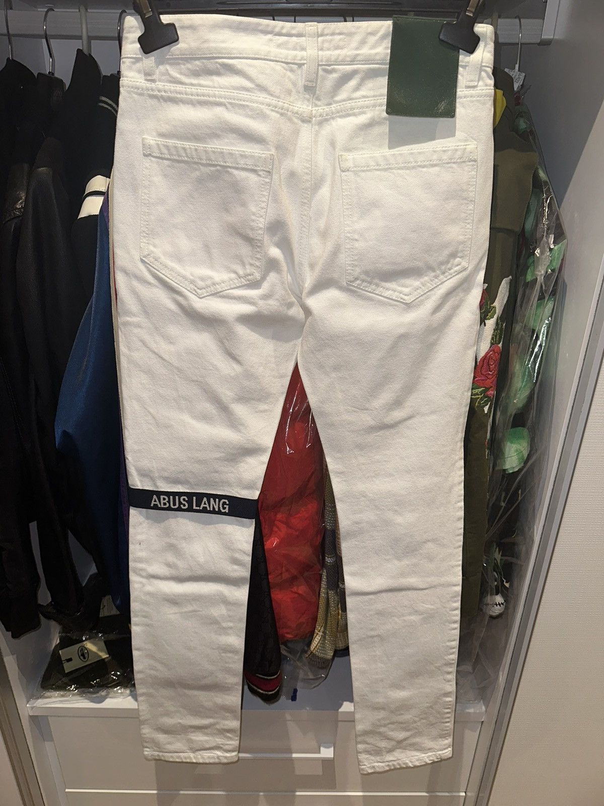 image of Raf Simons Abus Lang Ultra White Denim, Men's (Size 29)