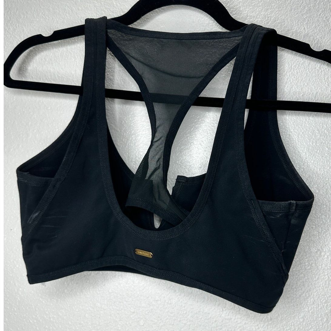 Other L SPACE Black V-Neck Back Mesh Racerback Sports Bra Large Size L / US 10 / IT 46 - 6 Thumbnail