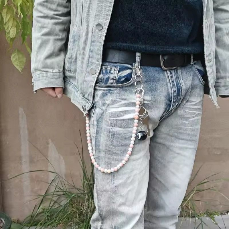 Jewelry Black Eight Key Buckle Luxurious Y2K Pants Waist Chain Size ONE SIZE - 1 Thumbnail
