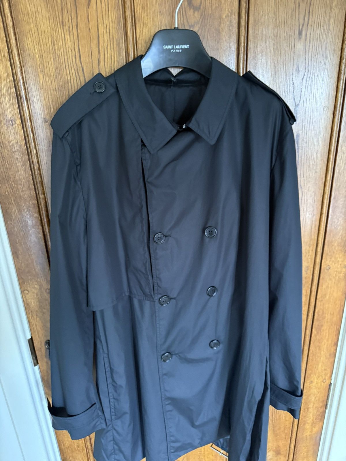 Dior SS10 RARE Dior Homme black mac coat jacket KVA 56 GRAIL Size US XL / EU 56 / 4 - 14 Thumbnail