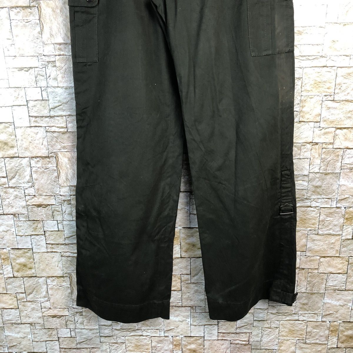 Japanese Brand Human Woman Green Cargo Multipocket Pants #A161 Size 29" - 3 Thumbnail