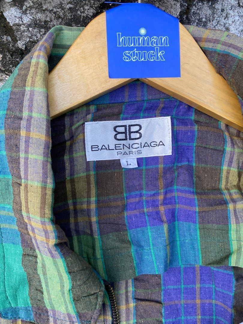 Balenciaga ⭐rare⭐Balenciaga plaid light jacket Size US L / EU 52-54 / 3 - 2 Thumbnail