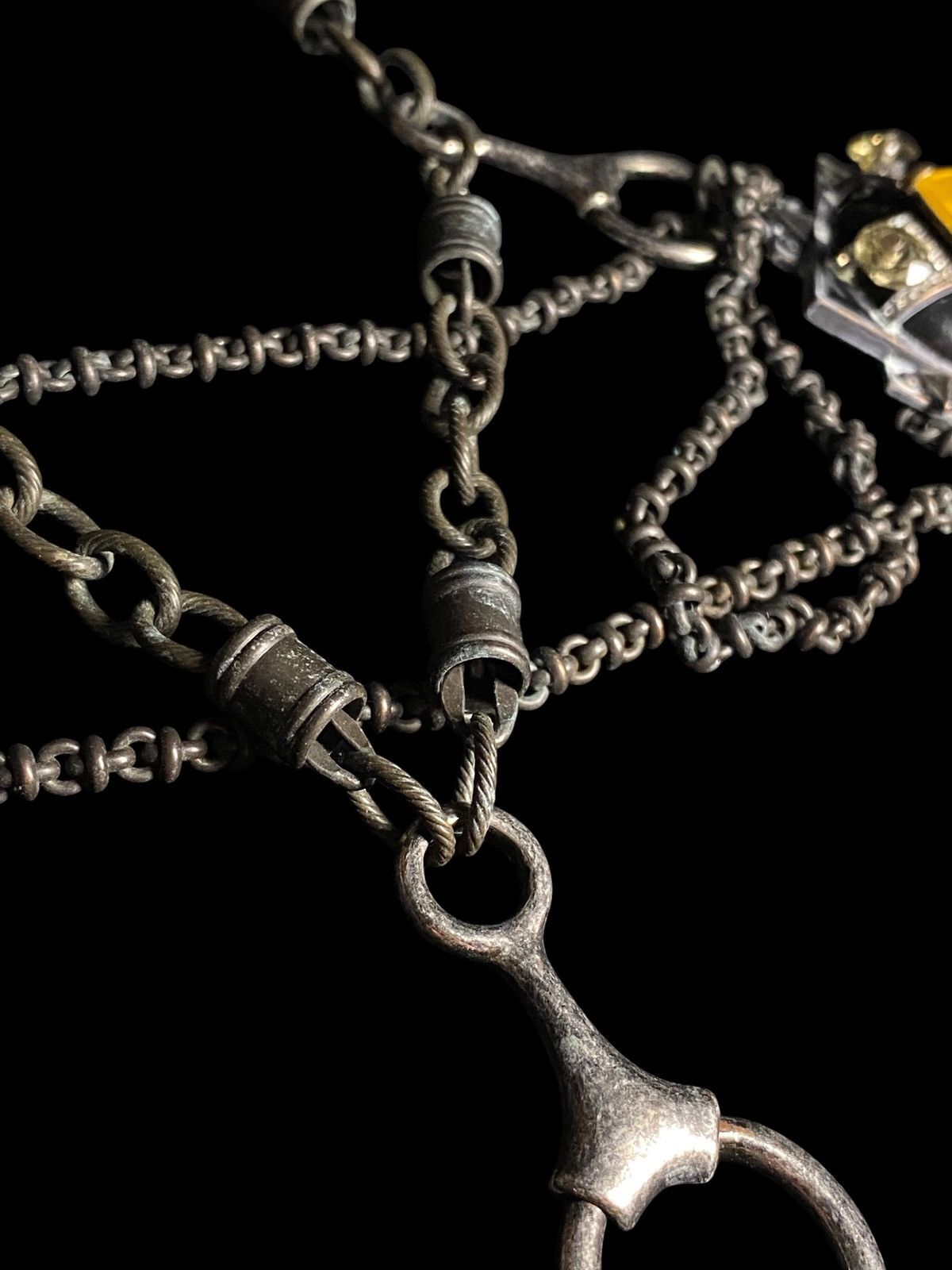 Allsaints AllSaints Multi-Chain Industrial Pendant Necklace Size ONE SIZE - 4 Thumbnail