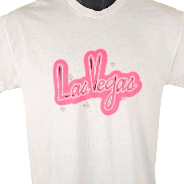 Vintage Las Vegas T Shirt Mens Size Medium White Travel Destination Tee Size US M / EU 48-50 / 2 - 2 Thumbnail