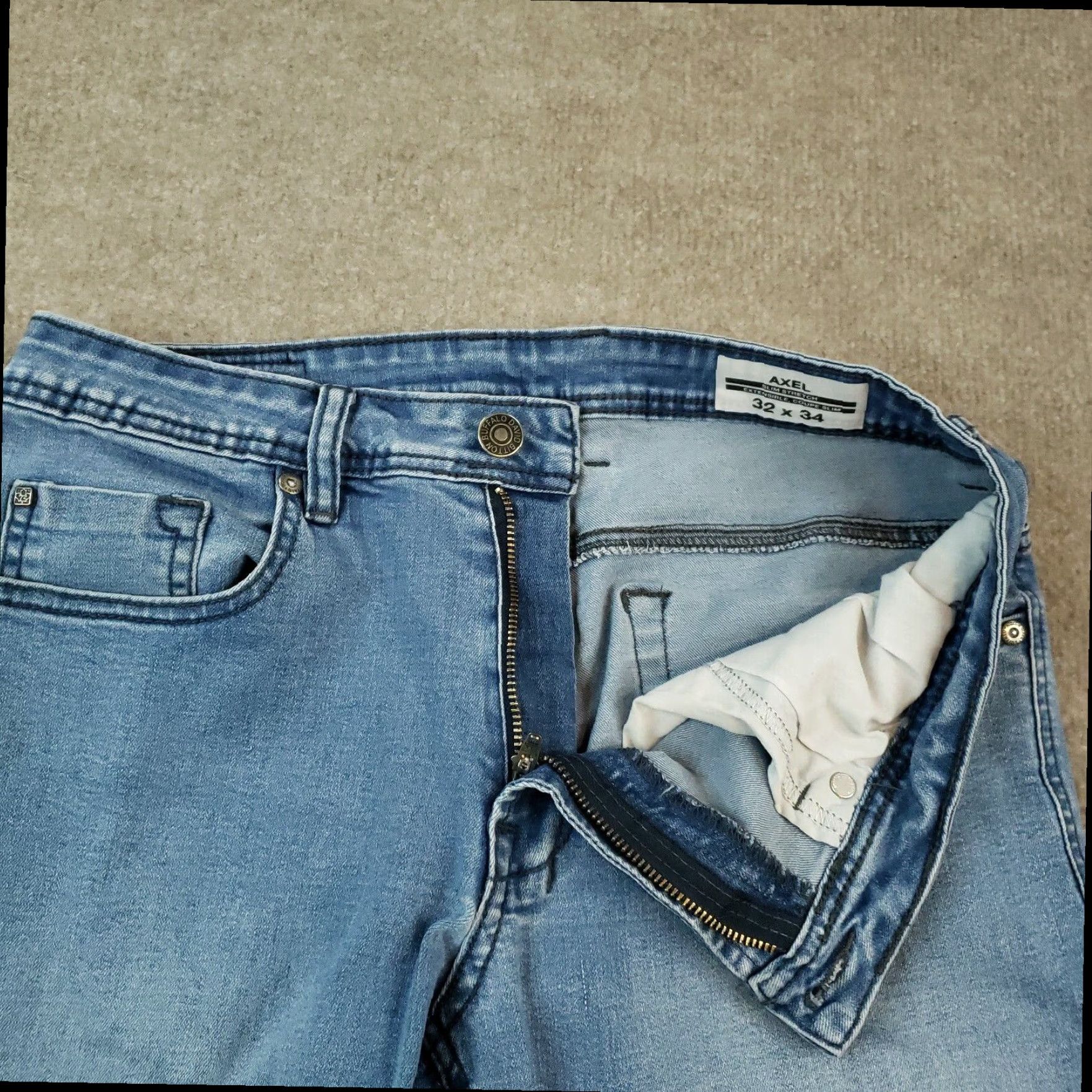 Buffalo David Bitton Buffalo David Bitton Slim Fit Blue Denim Jeans Mens 32x26 Size US 32 / EU 48 - 6 Thumbnail