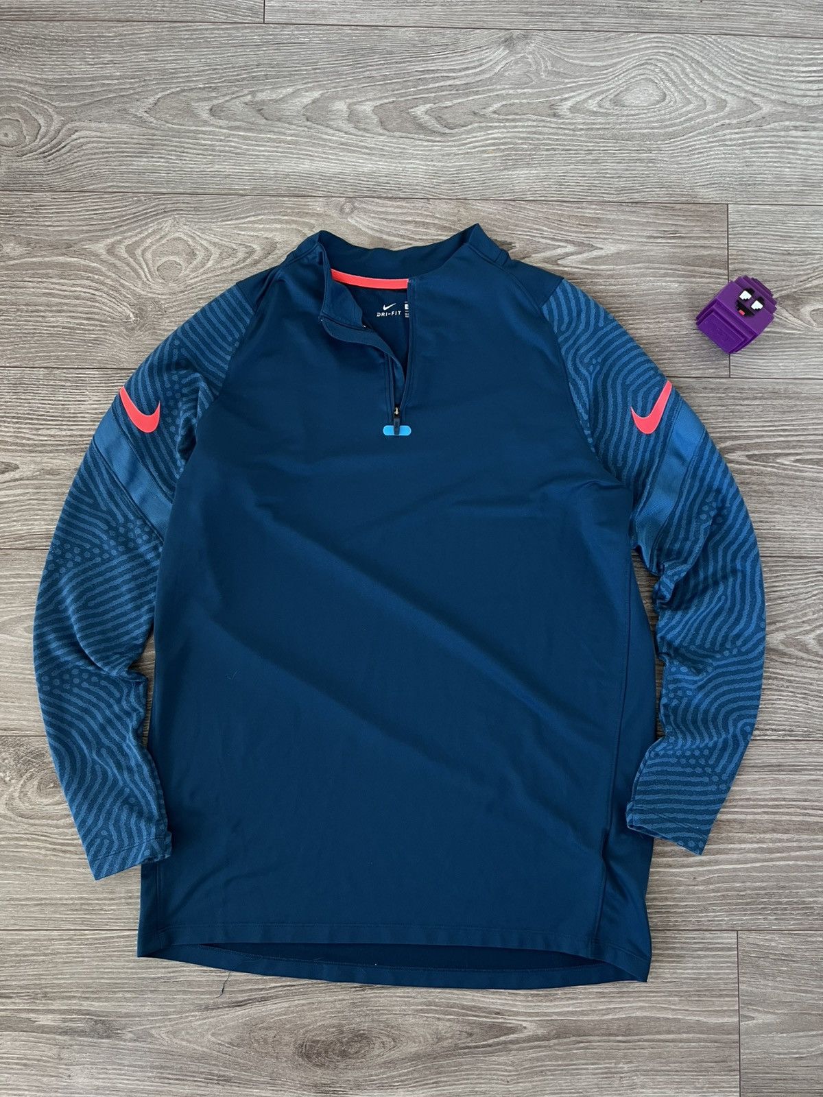 Nike Nike Dry-Fit Football Strike Drill Training 1/3 Zip Shirt Size US L / EU 52-54 / 3 - 14 Thumbnail
