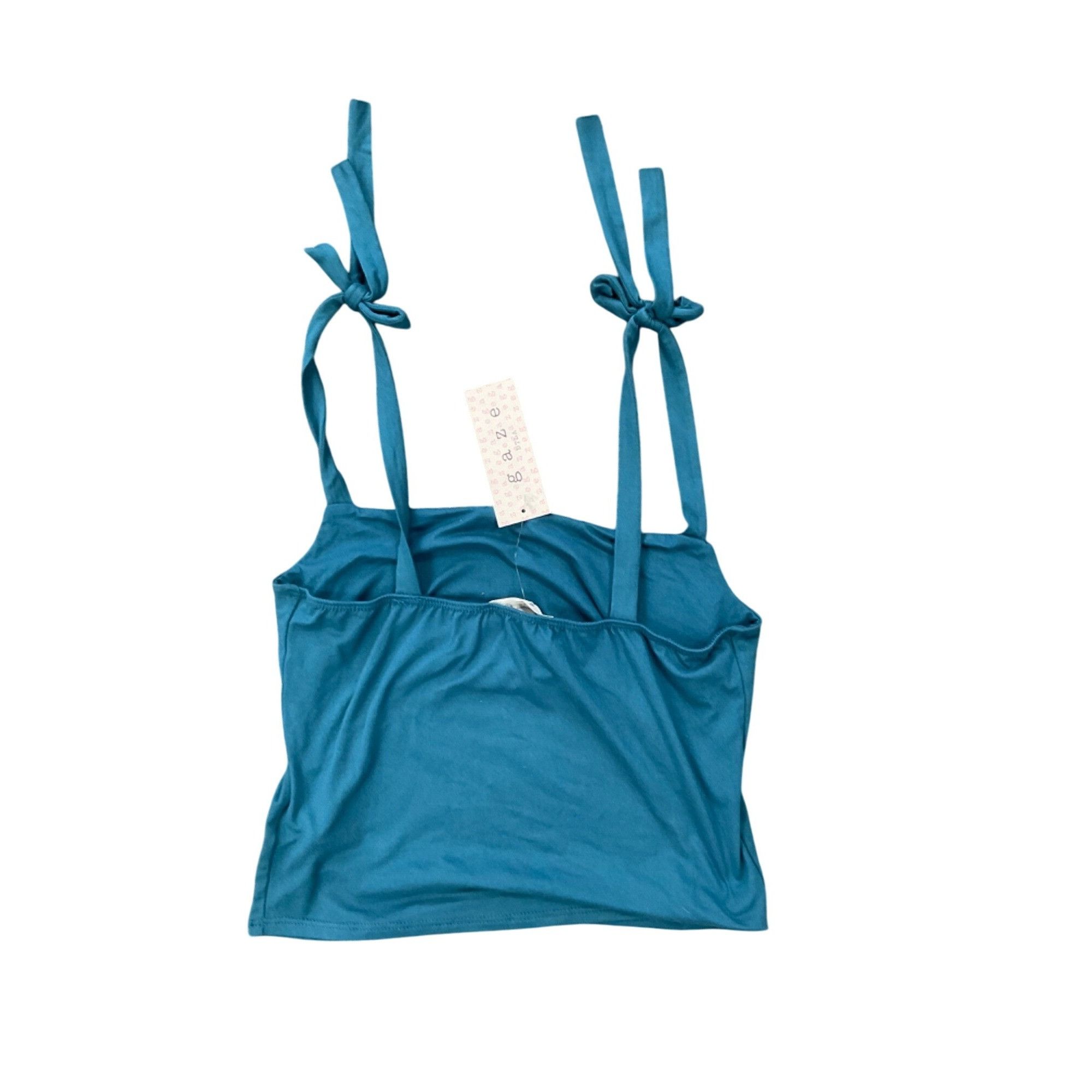 Other Teal Tie-Shoulder Tank Top By Gaze Size M Polyester/Spandex Size M / US 6-8 / IT 42-44 - 4 Thumbnail