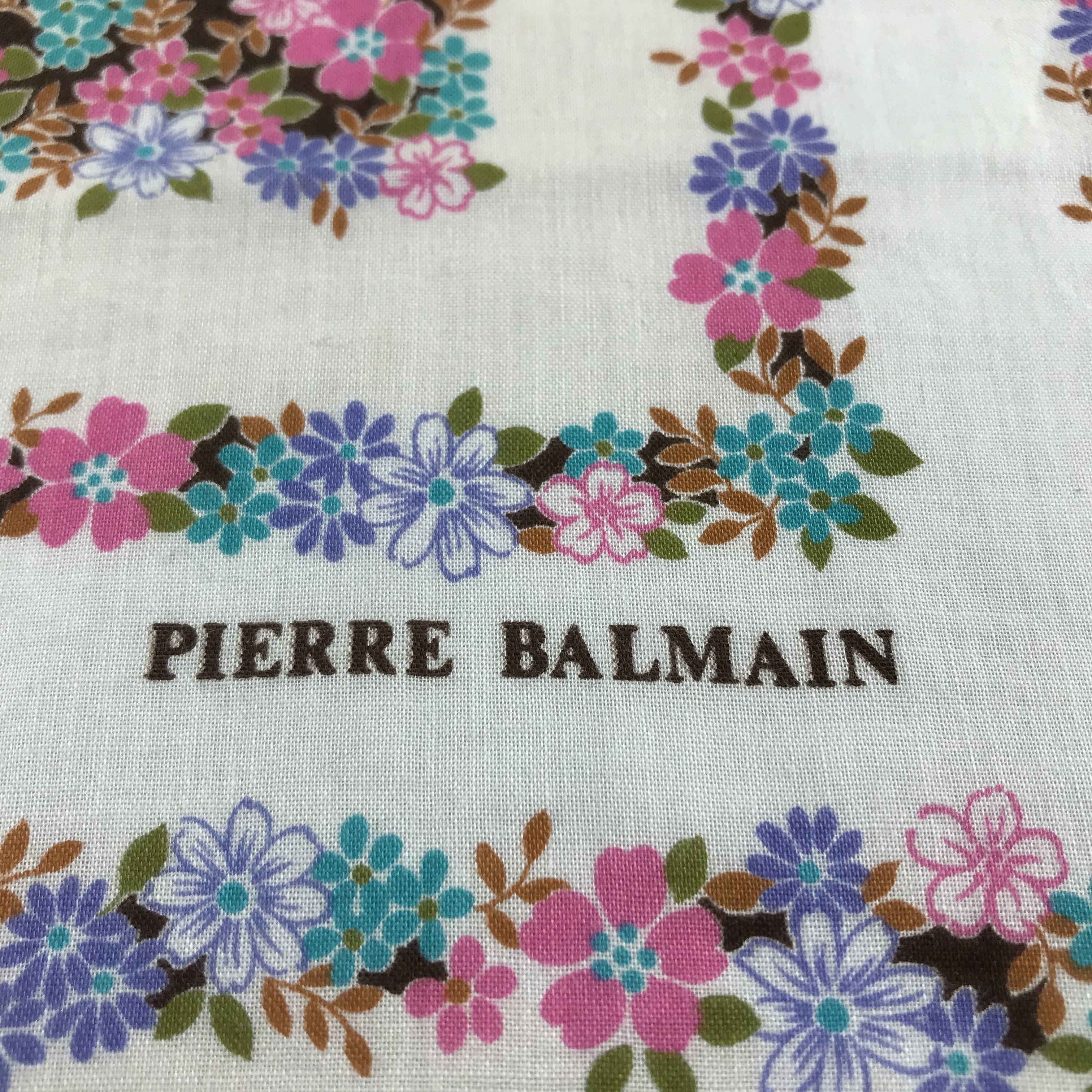 Pierre Balmain Pierre Balmain Floral Handkerchief Neckerchief Bandana H987 Size ONE SIZE - 3 Thumbnail
