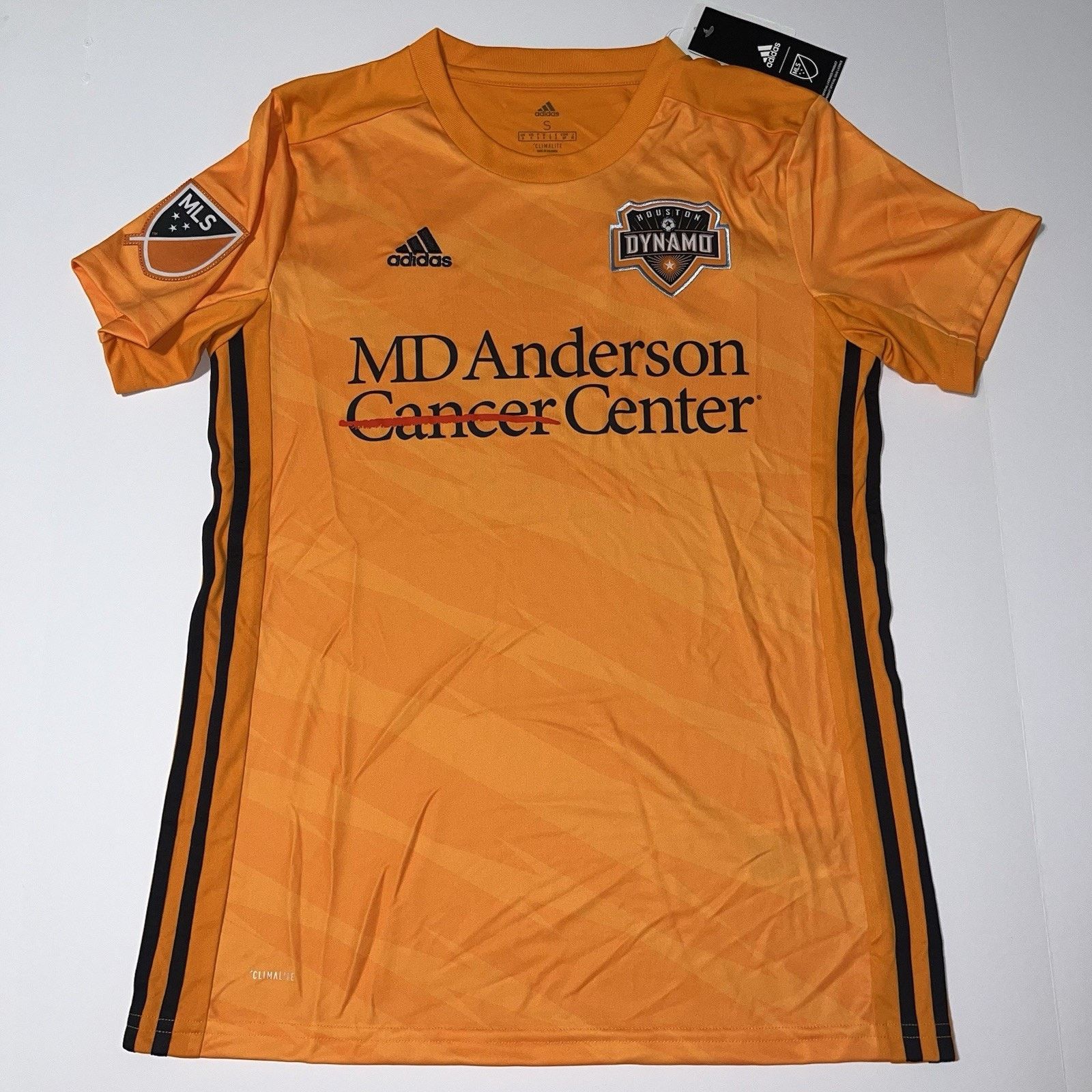Adidas Adidas Climalite Houston Dynamo MLS DP4833 Jersey Sz Small Size S / US 4 / IT 40 - 1 Thumbnail