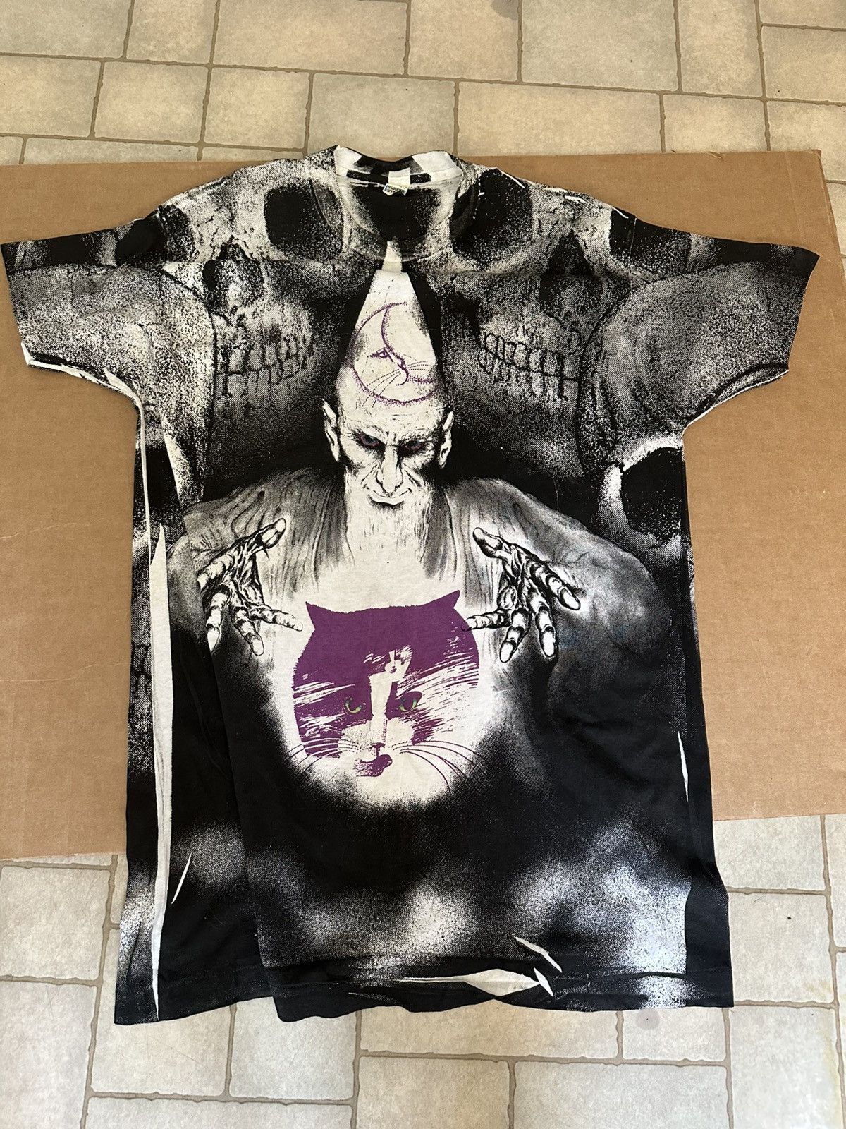 Vintage Angry Wizard AOP single stitch shirt with random prints XXXL Size US XXL / EU 58 / 5 - 1 Thumbnail