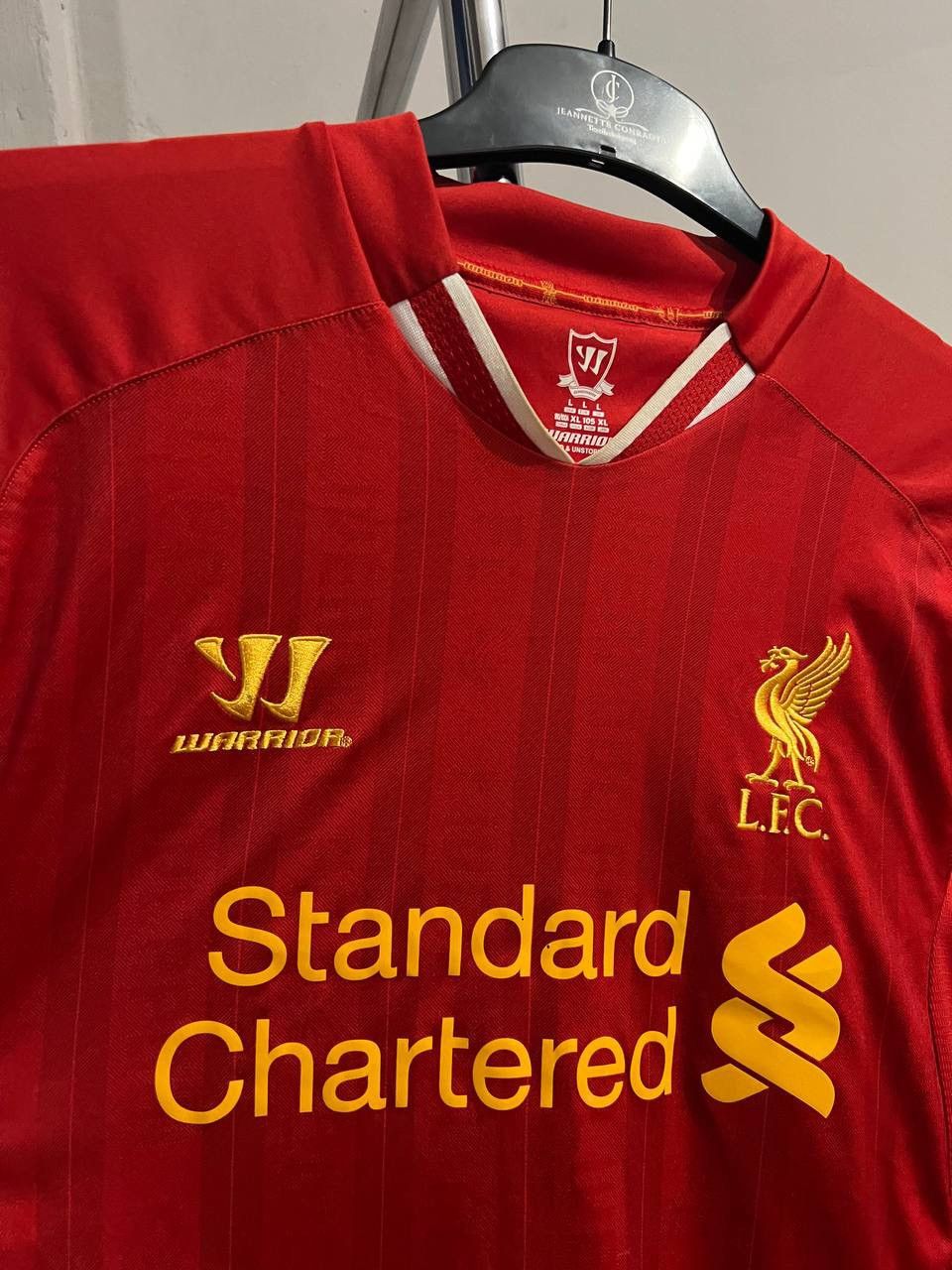 Warrior 2013/14 LIVERPOOL HOME SOCCER JERSEY FOOTBALL SHIRT L MENS Size US L / EU 52-54 / 3 - 4 Thumbnail