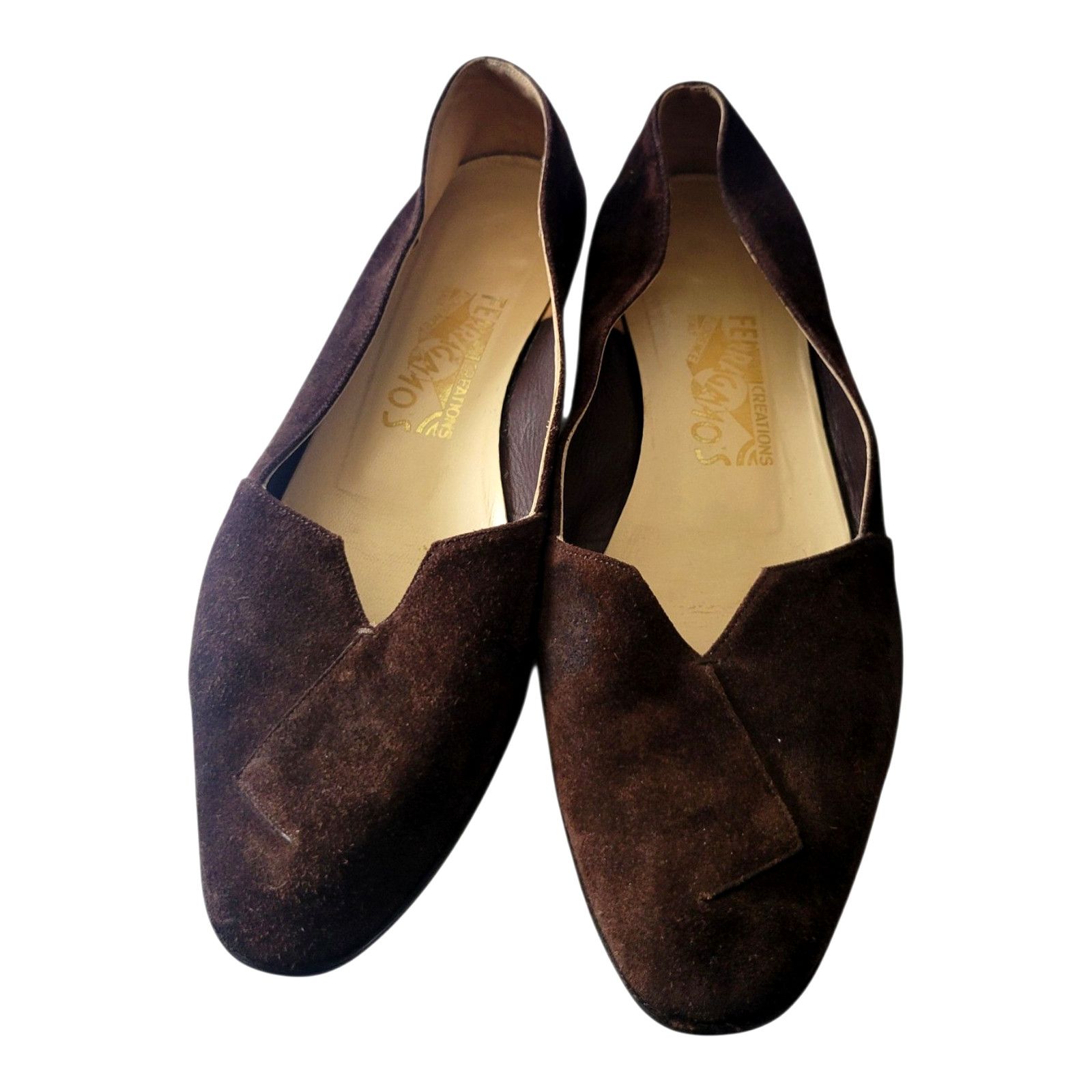 Salvatore Ferragamo Salvatore Ferragamo Women Brown Suede Shoes Sze EU 39 / US 9 Size US 9 / IT 39 - 1 Thumbnail