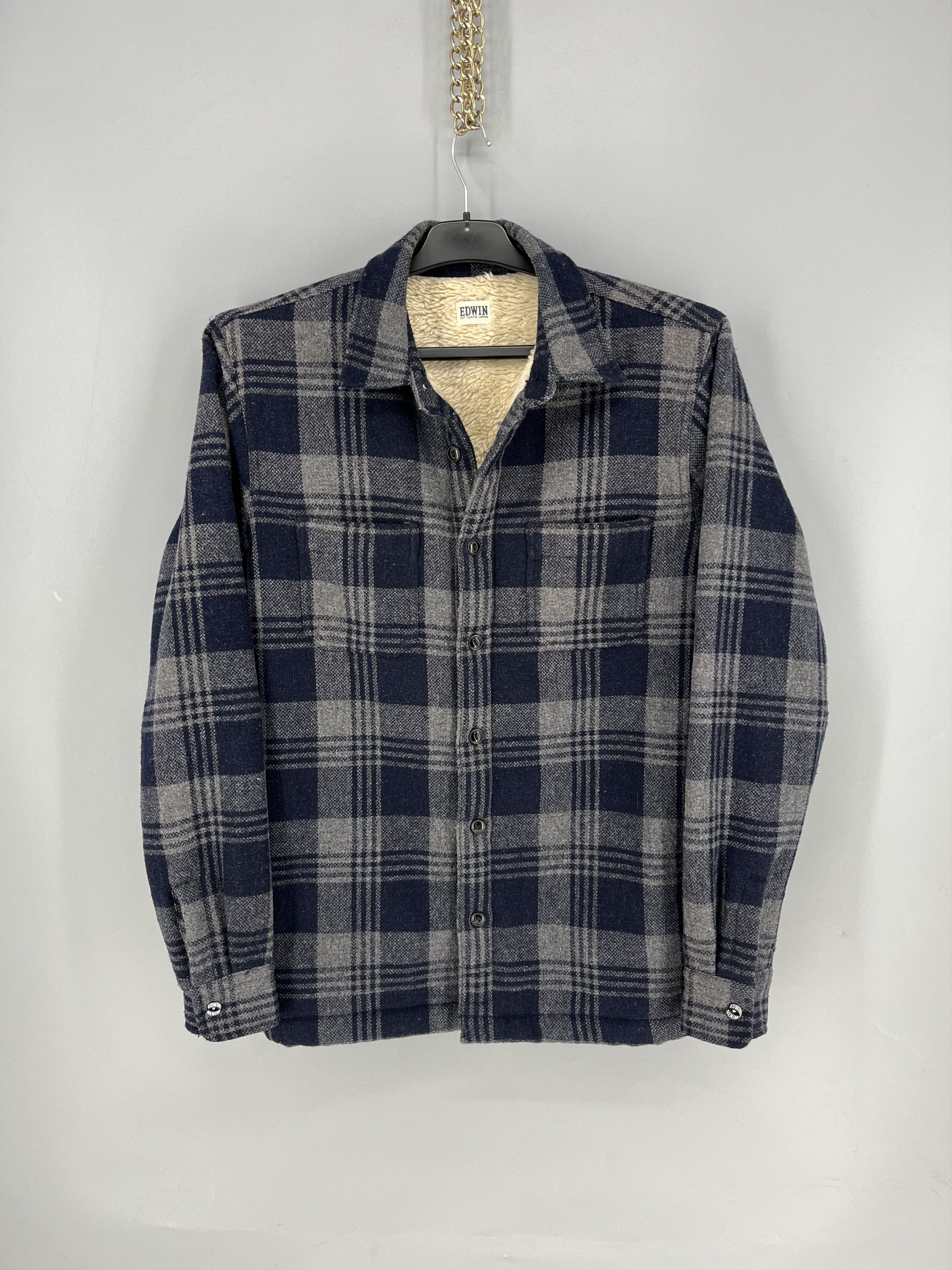 Edwin Edvin Sherpa-Lined Flannel Shirt Jacket Men’s Size-M Size US M / EU 48-50 / 2 - 2 Thumbnail