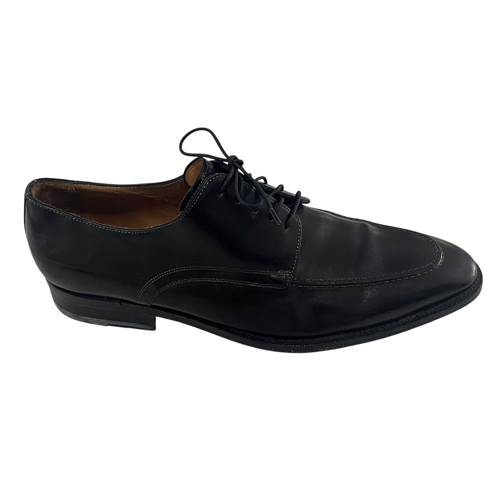 Santoni *DS27 SANTONI Men's Leather Oxford Dress Shoes Black Size 11 Size US 10 / EU 43 - 4 Thumbnail
