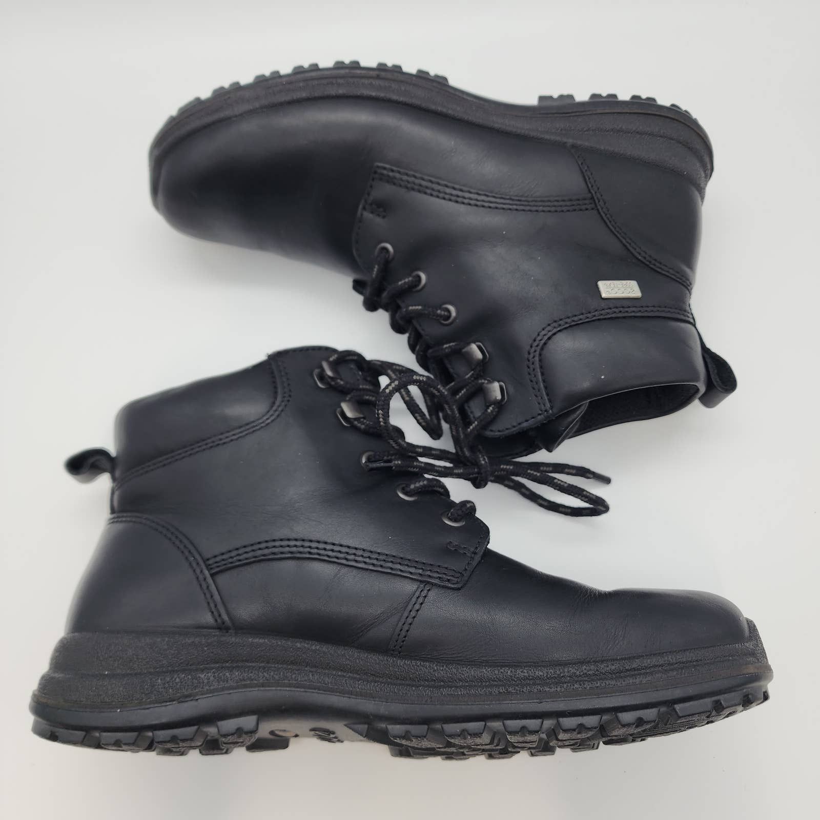 Ecco ecco Rugged Waterproof Combat Boots Mens 7.5 Black Leather | Grailed