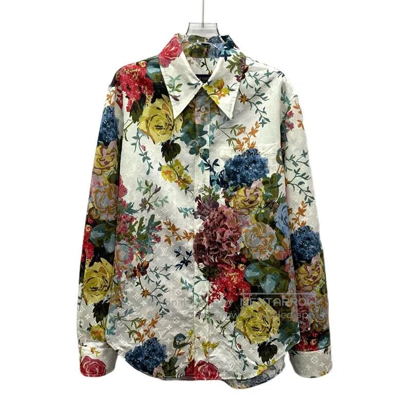 Louis Vuitton Louis Vuitton Color-block floral logo full-print silk lape Size US M / EU 48-50 / 2 - 1 Thumbnail