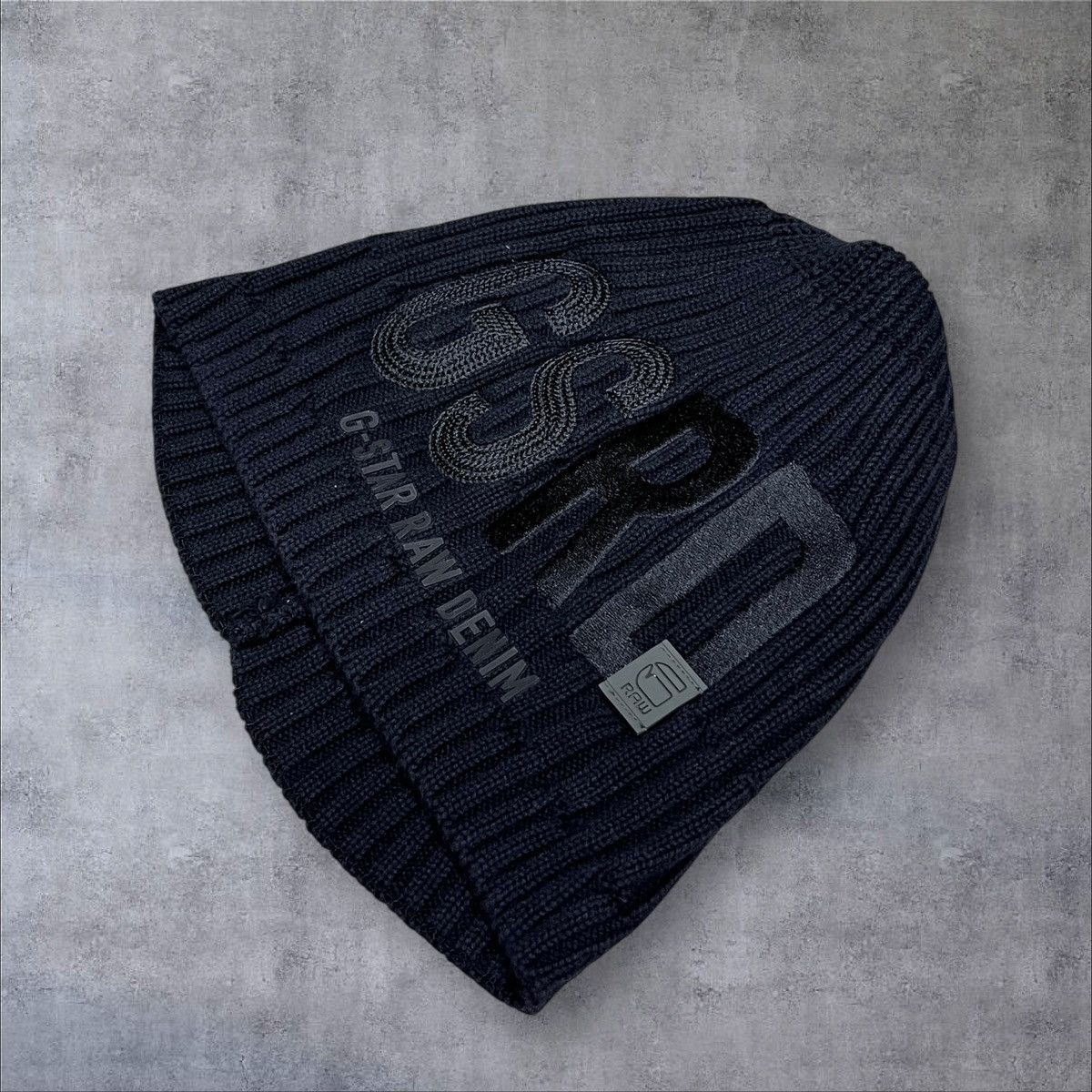 G-Star Rare G-STAR Raw GSRD Hatch Knit Beanie Grunge Black Size ONE SIZE - 3 Thumbnail
