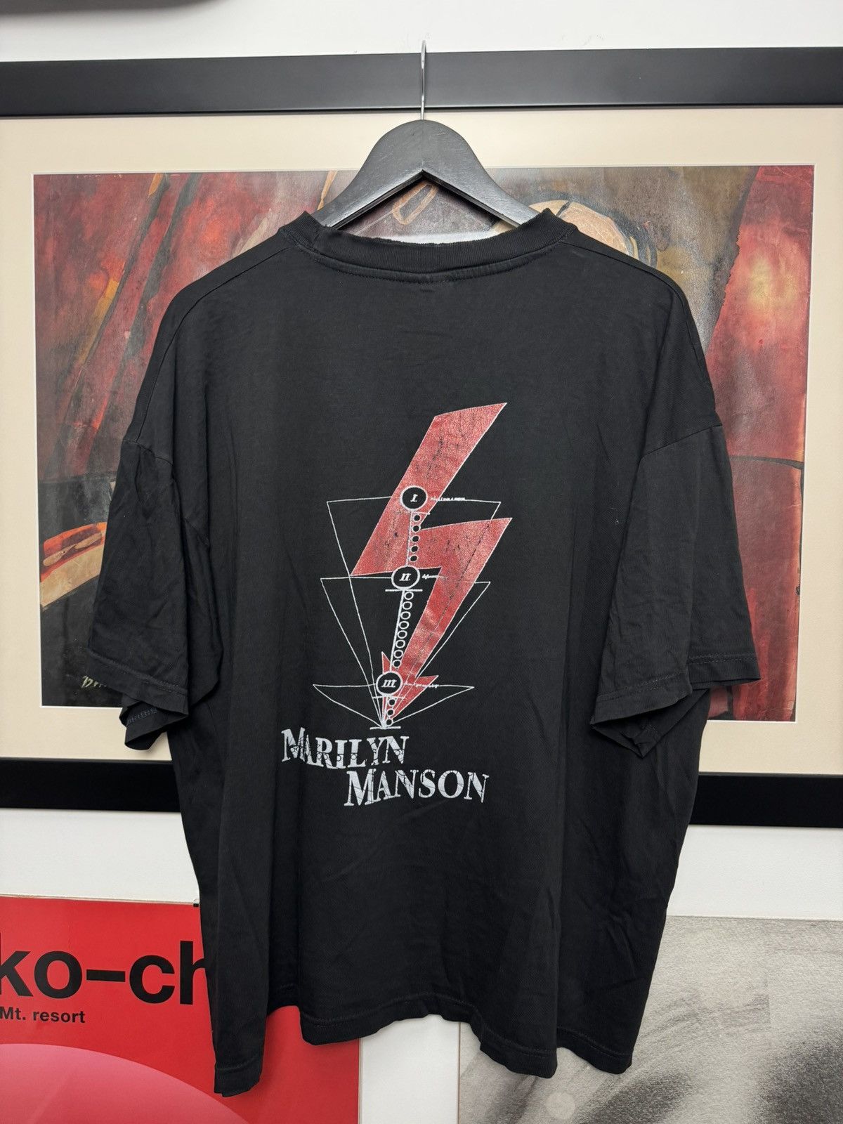 Band Tees Marilyn Manson Vintage 90s Washed Black Band Rock Tee Rare Size US XL / EU 56 / 4 - 2 Thumbnail