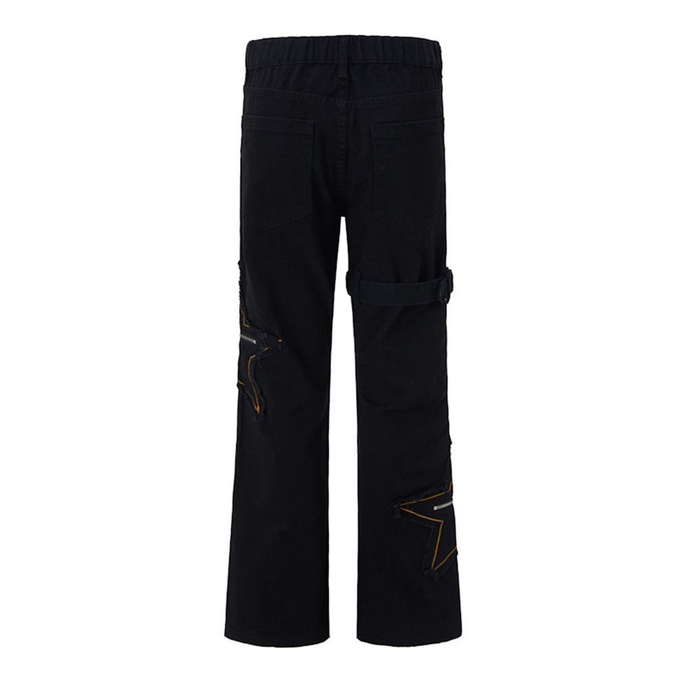 Japanese Brand Men's high school street style star embroidered flared jeans Size US 32 / EU 48 - 5 Thumbnail