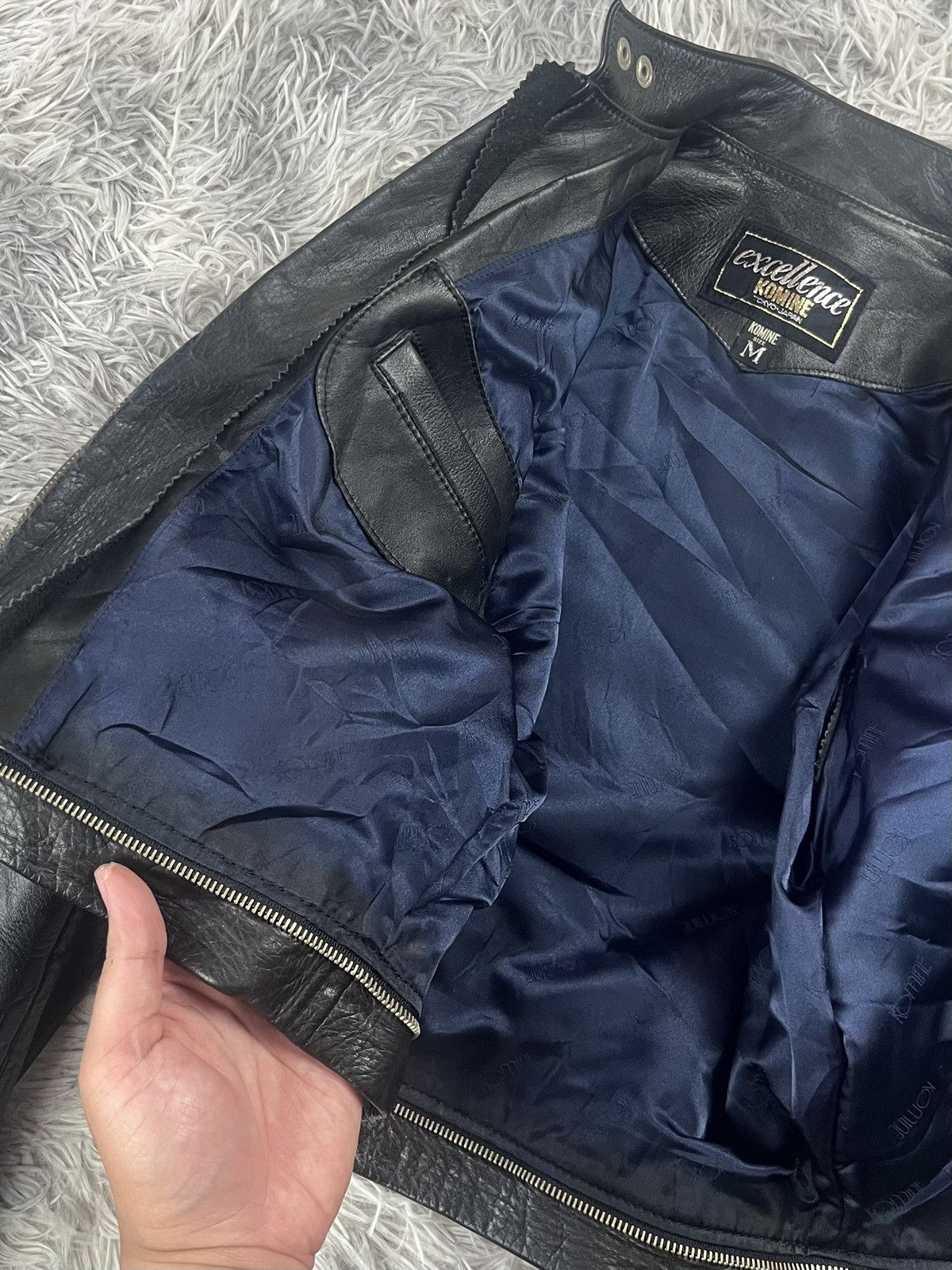 Japanese Brand Vintage Excellence komine Leather Jacket Size M / US 6-8 / IT 42-44 - 7 Thumbnail