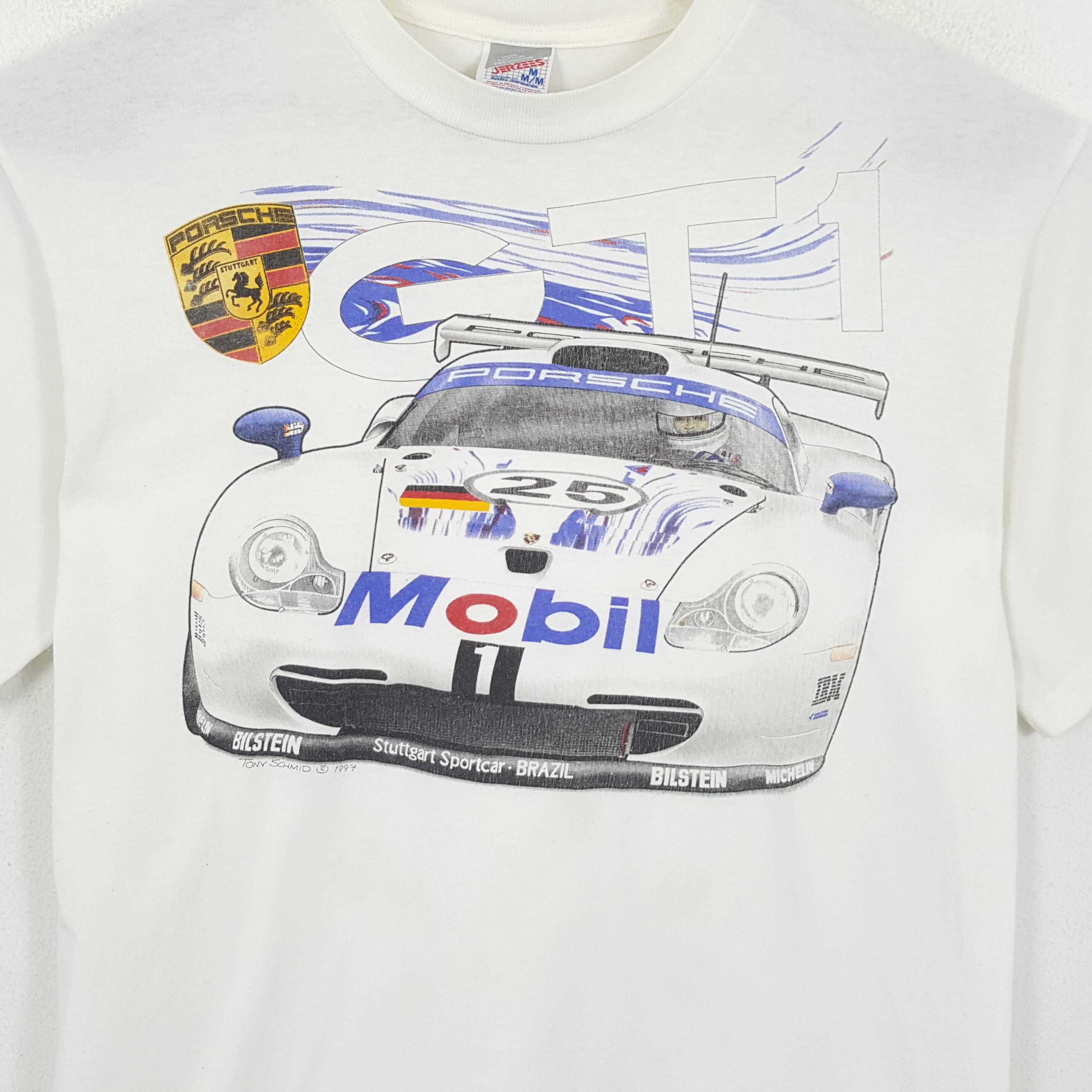 Porsche Design × Vintage Vintage PORSCHE GT1 Supercar Racing Team T-Shirts Size US M / EU 48-50 / 2 - 2 Thumbnail