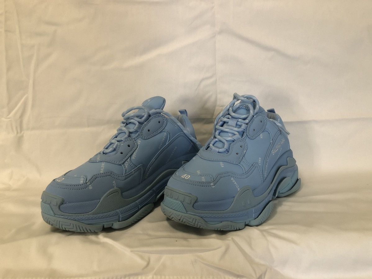 Balenciaga Triple S Sneakers in Light Blue Size US 7 / IT 37 - 1 Thumbnail