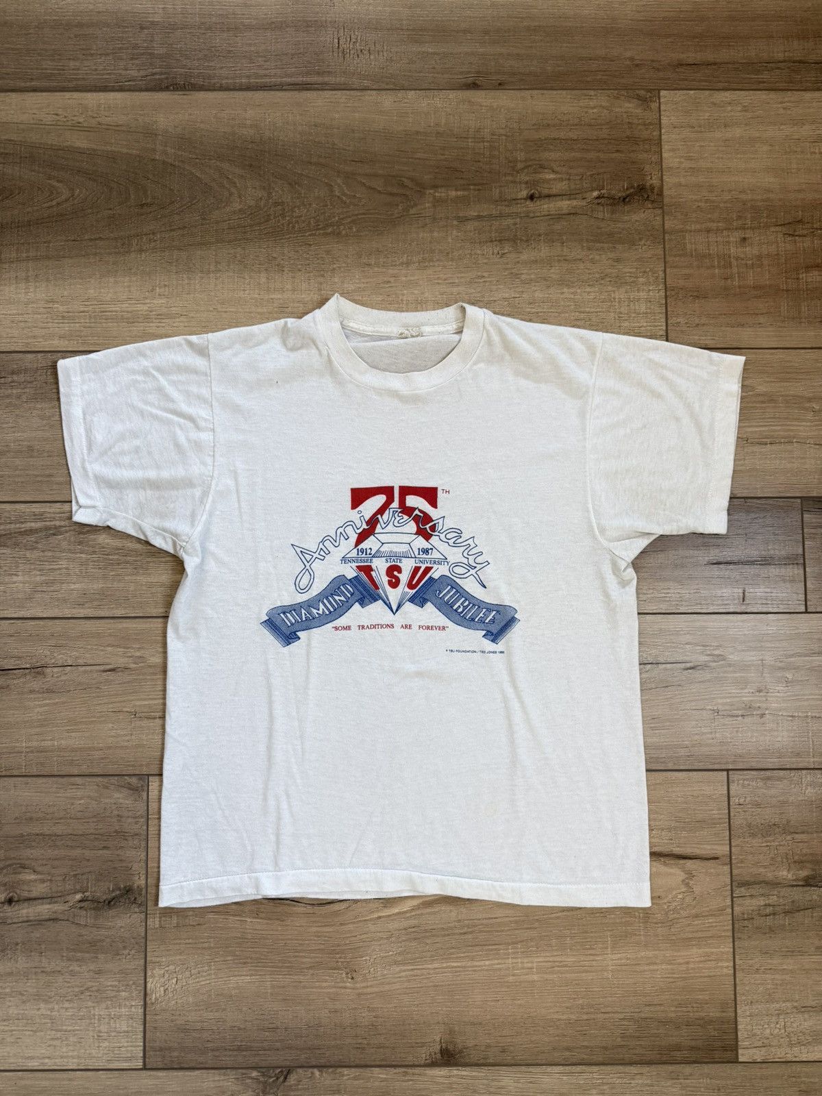 Vintage 1987 TSU T-Shirt Size US S / EU 44-46 / 1 - 1 Thumbnail