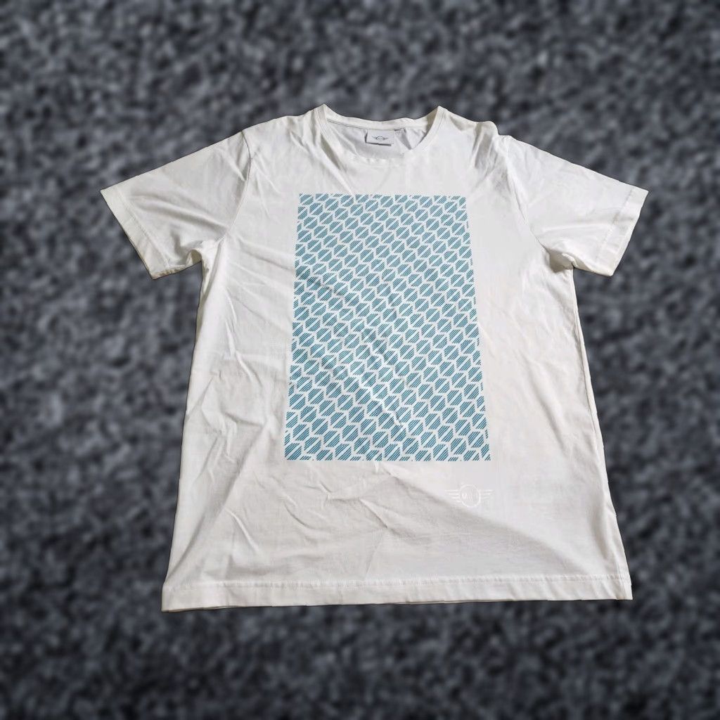 Vintage Mens XL T-Shirt Geometric Mini Cooper Signet Wing Officially Licensed White Size US XL / EU 56 / 4 - 1 Thumbnail