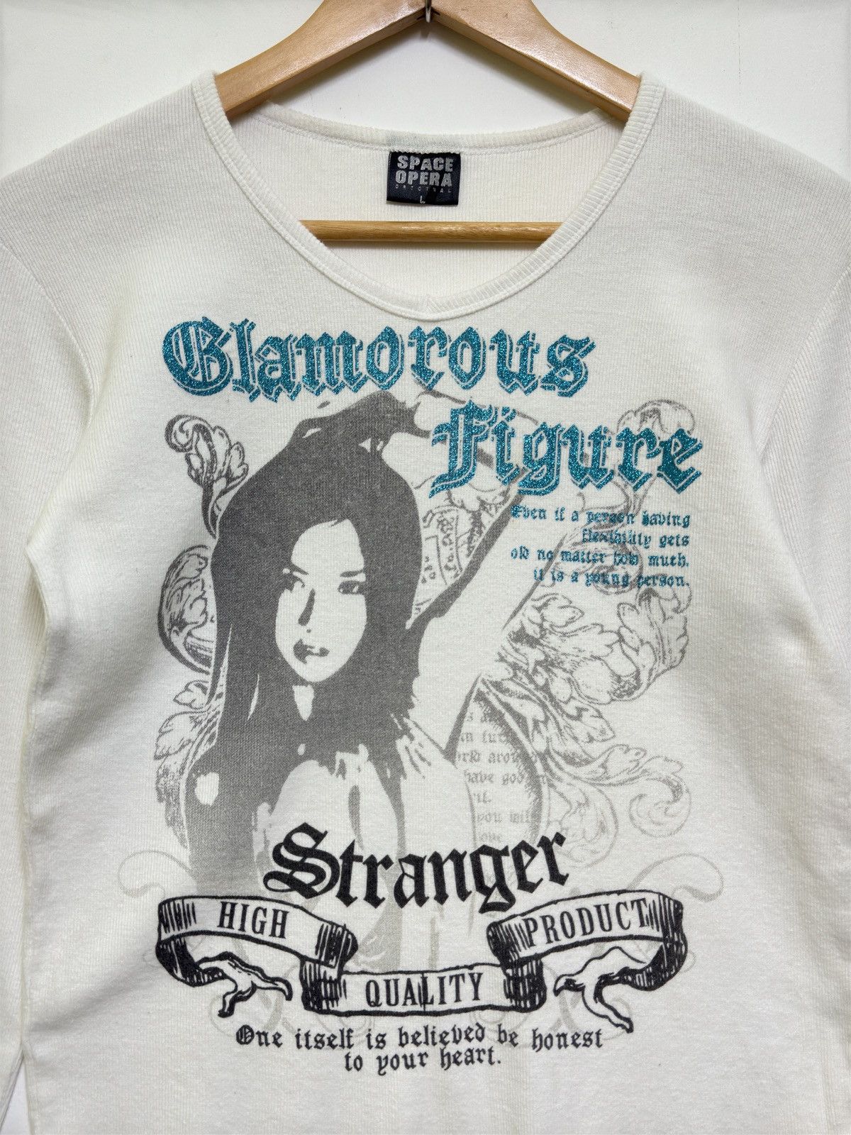Japanese Brand Opera Space Glamours Figure Poem Photo Stranger Long Sleeve Size US XS / EU 42 / 0 - 5 Thumbnail