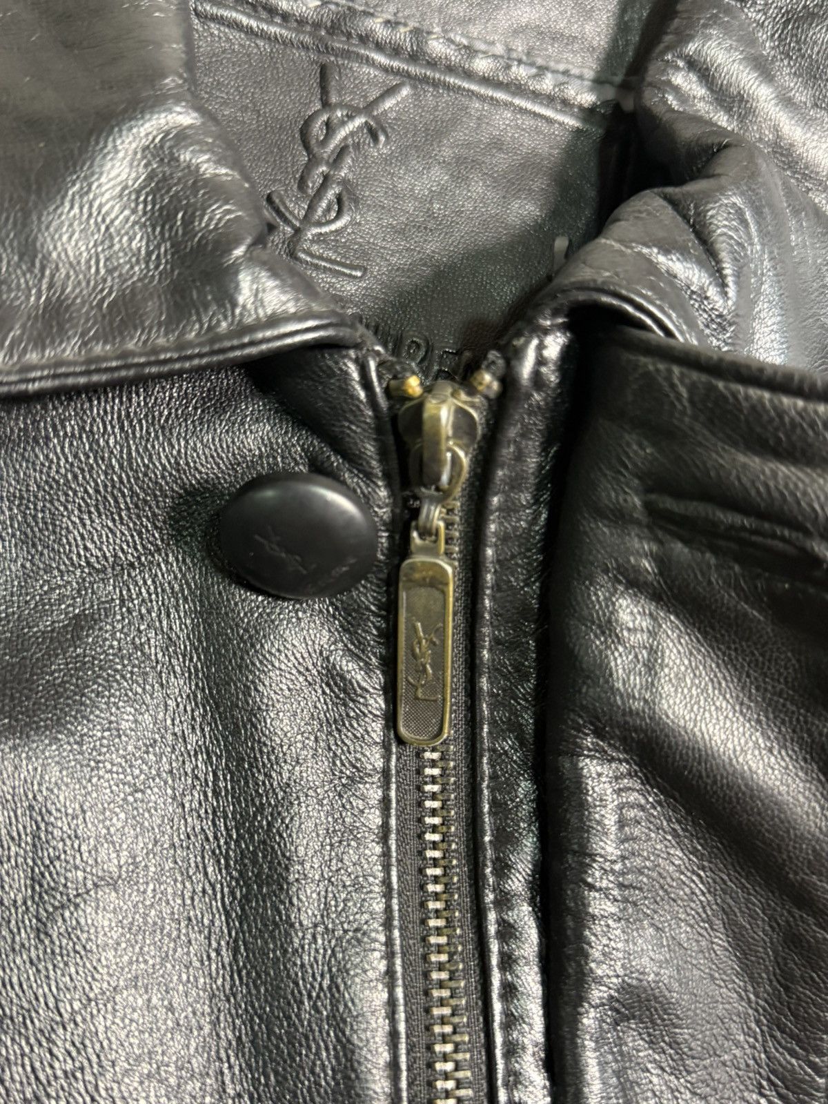 Yves Saint Laurent YSL vintage leather jacket Size US XL / EU 56 / 4 - 11 Thumbnail