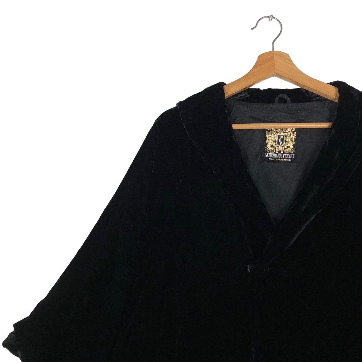 Vintage 🔥Rare Long Jacket Scheibler Velvet Made in W.Germany Black Size US M / EU 48-50 / 2 - 7 Thumbnail