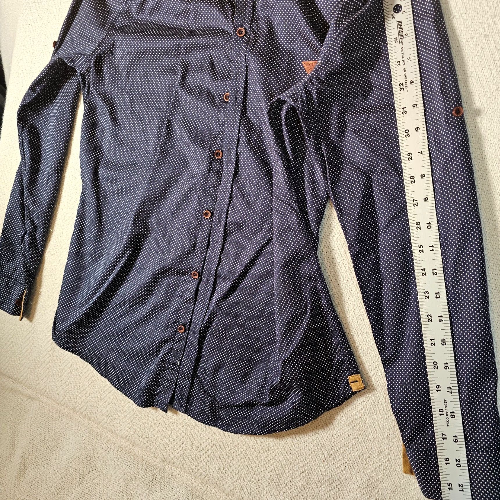 Vintage VINTAGE Blazo Button-Up Polka Dot Blue Men's Shirt 16 36 Size Pocket 90s California Cars Size US L / EU 52-54 / 3 - 7 Thumbnail