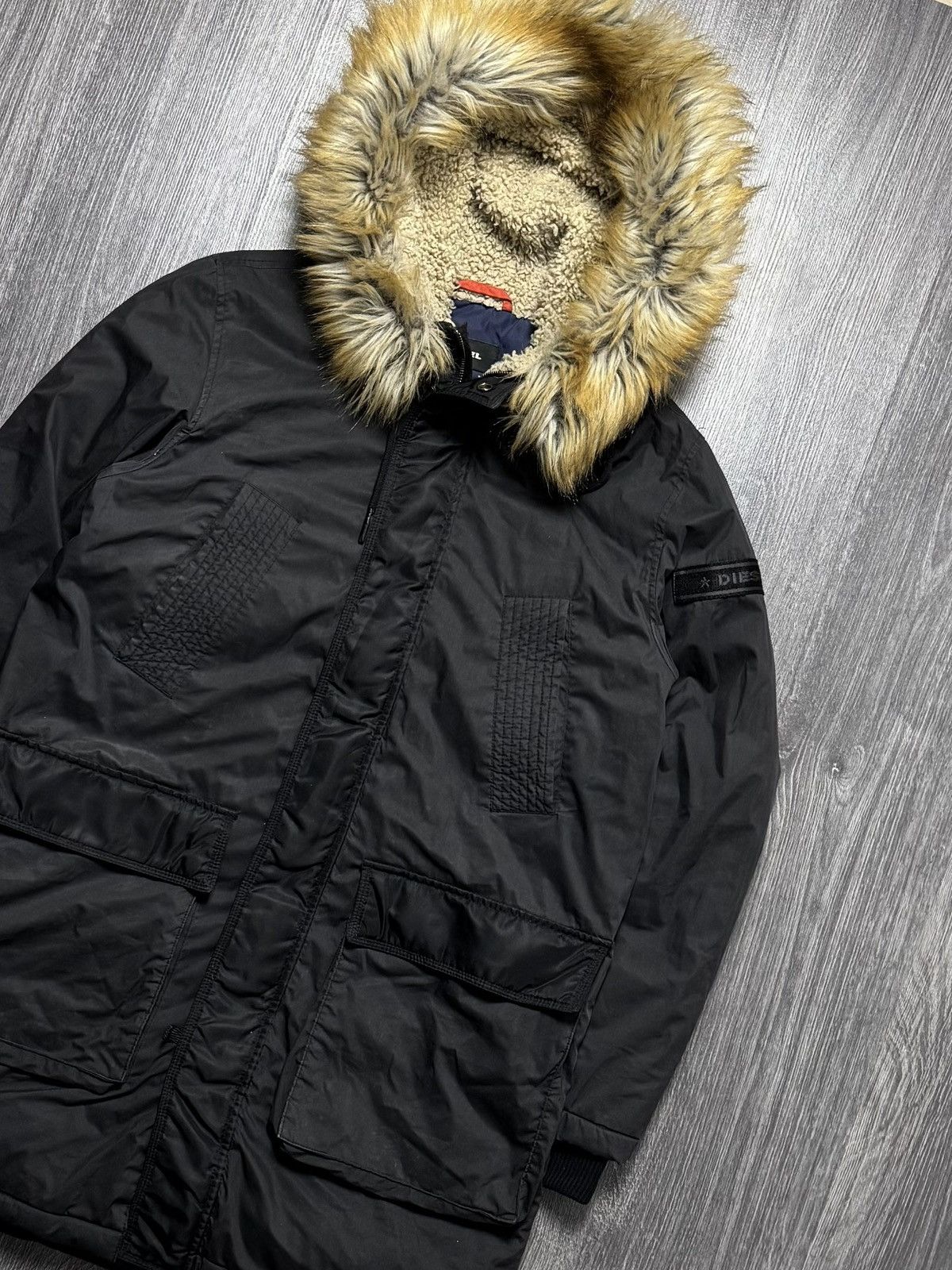 Diesel × Vintage Diesel Zip Fur Hoodie Parka Ifsixwasnine Lgb Style Size US L / EU 52-54 / 3 - 2 Thumbnail