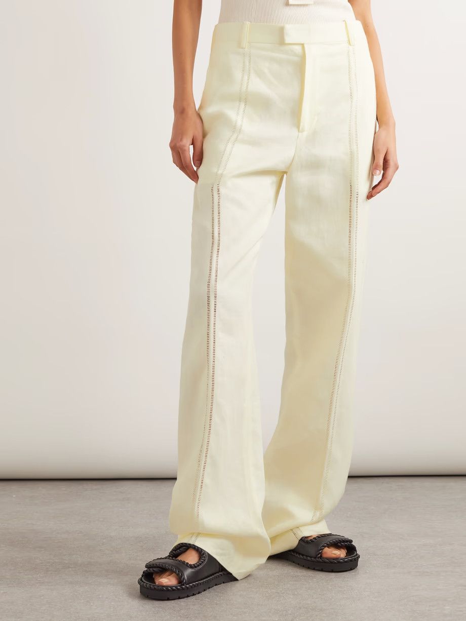 Bottega Veneta o1y0725 Casual Pant in Pastel Yellow Size 26" / US 2 / IT 38 - 2 Thumbnail