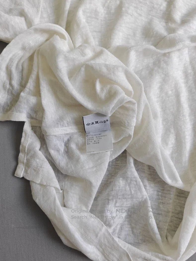 Hermes Hermes Short Sleeve T-Shirt, 100% Linen Fabric, White Colo Size US M / EU 48-50 / 2 - 6 Thumbnail