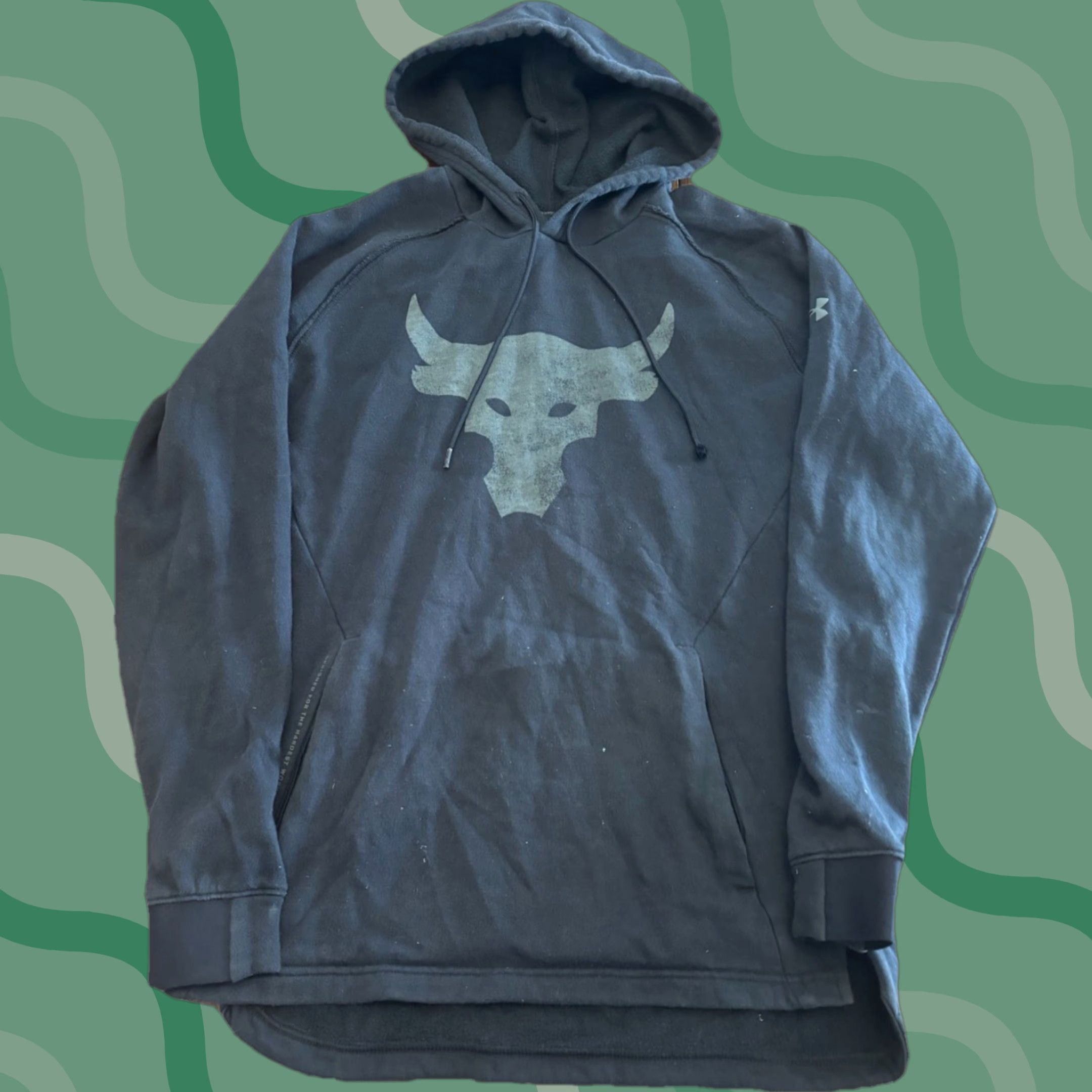 Under Armour Under Armour Project Rock Hoodie Mens S Short Sleeve Black Logo Pullover Lightweight Pockets Hood BSR Gym C2 Size US S / EU 44-46 / 1 - 1 Thumbnail