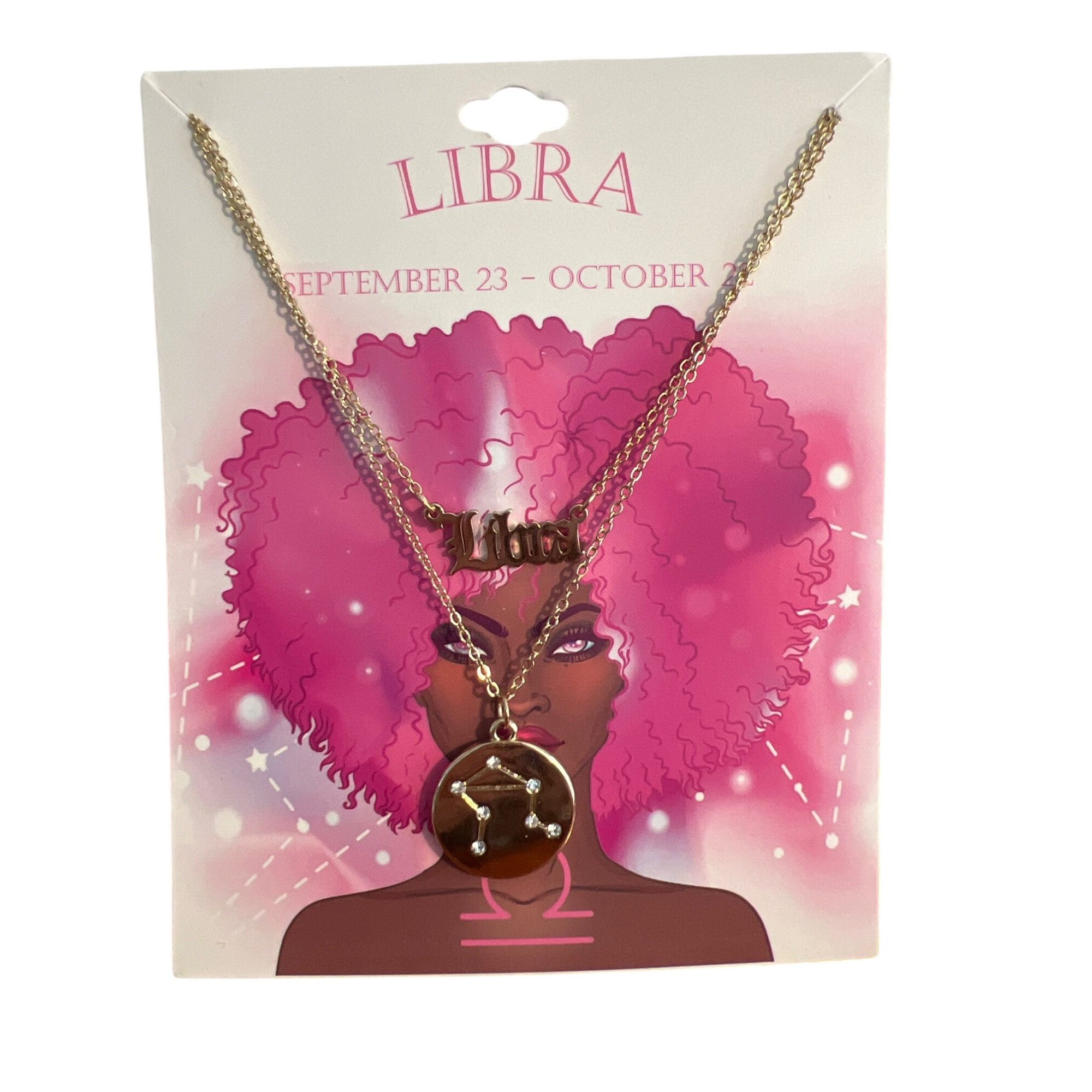 Other Libra Zodiac Necklace Set Tanya Creations Zodiac September O Size ONE SIZE - 1 Thumbnail
