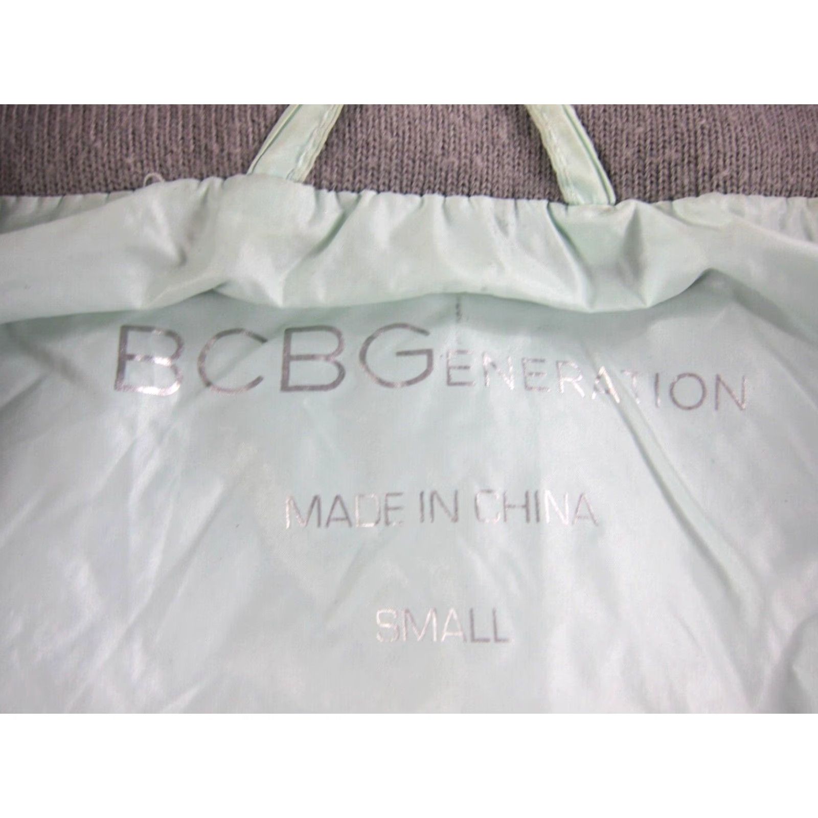 BCBGeneration BCBGeneration Nylon Smoke Grey Quilted Lightweight Full Zip Hooded Puff Jacket S Women Size S / US 4 / IT 40 - 3 Thumbnail
