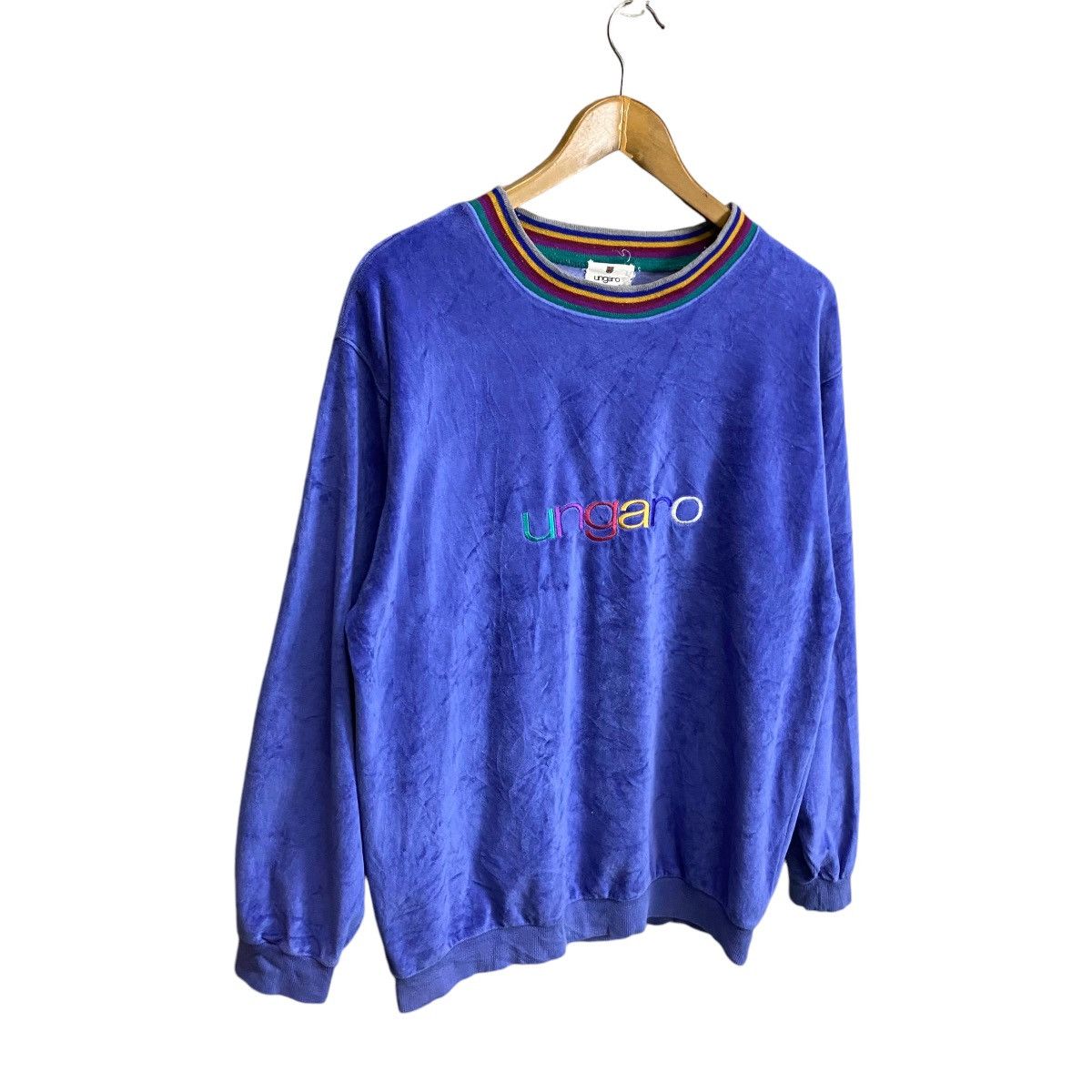 Emanuel Ungaro × Vintage RARe 90s Emanuel Unggaro Paris velvet spellout Size US L / EU 52-54 / 3 - 2 Thumbnail