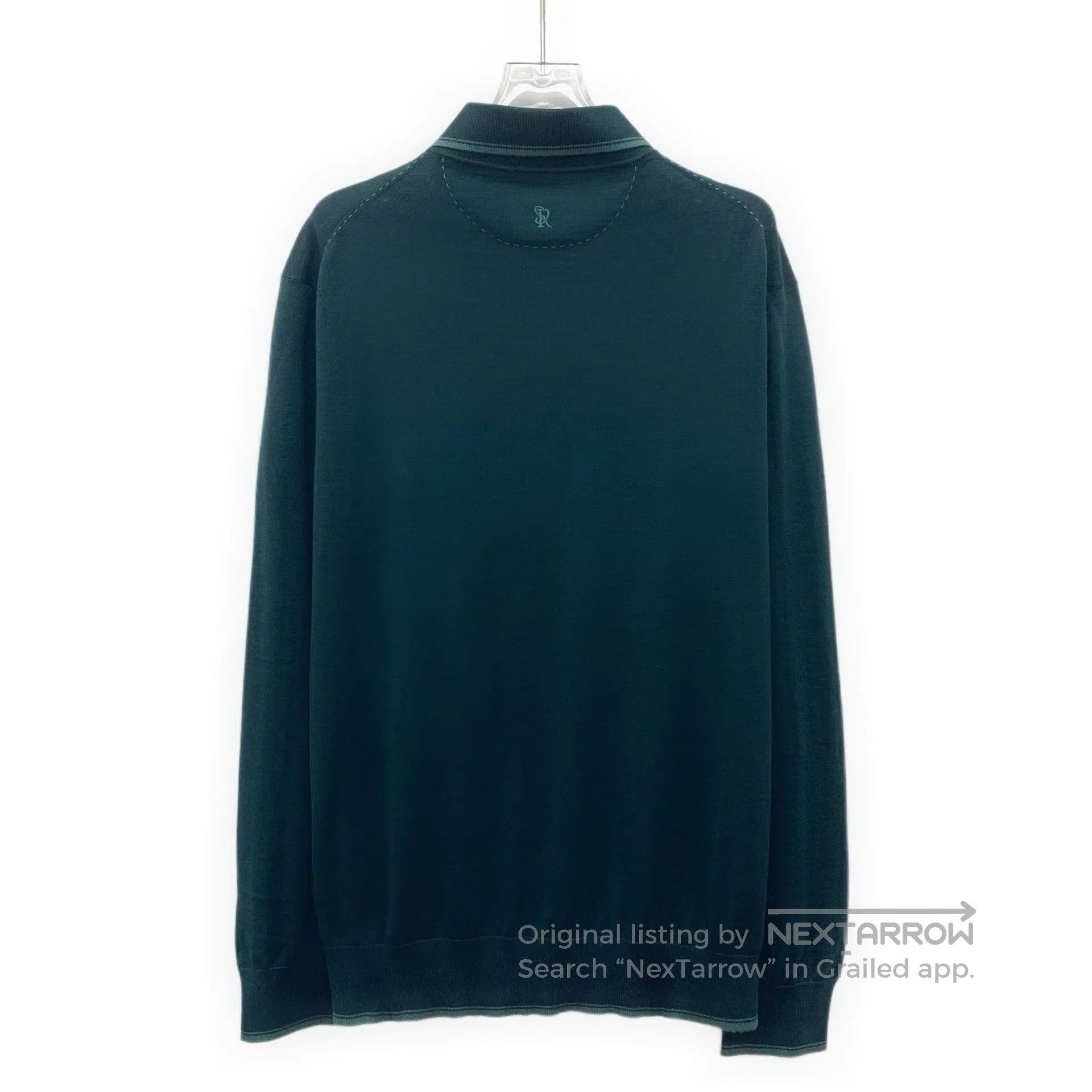 Stefano Ricci Stefano Ricci Dark green letter embroidery cashmere polo n Size US XXL / EU 58 / 5 - 2 Thumbnail