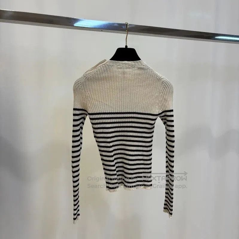 Dior Dior Striped Knit Pullover Sweater for Women . Size M / US 6-8 / IT 42-44 - 2 Thumbnail