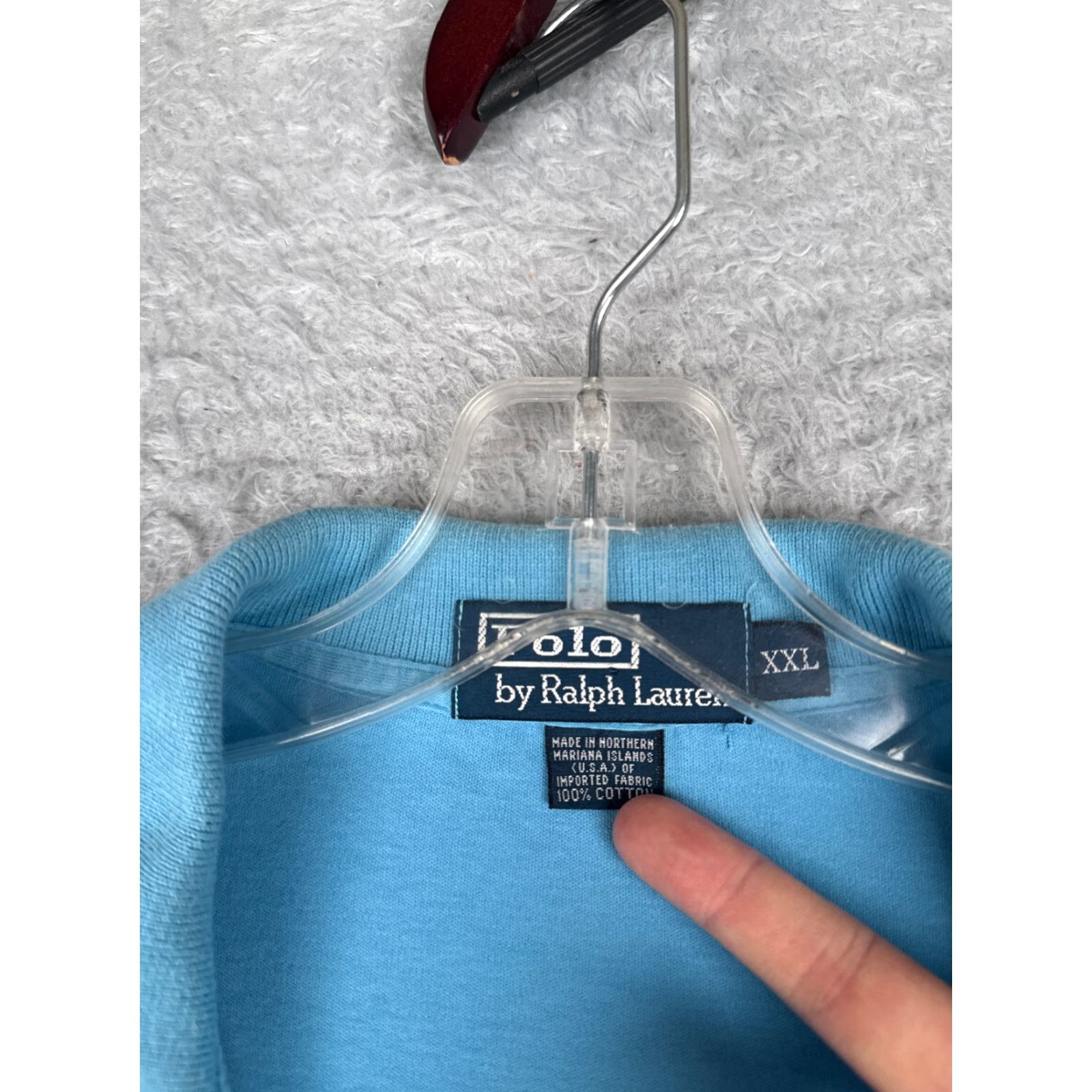 Ralph Lauren VINTAGE Ralph Lauren Polo Shirt Men 2XL Blue Short Sleeve Cotton Polo Shirt 2XL Men Blue Size US XXL / EU 58 / 5 - 7 Thumbnail