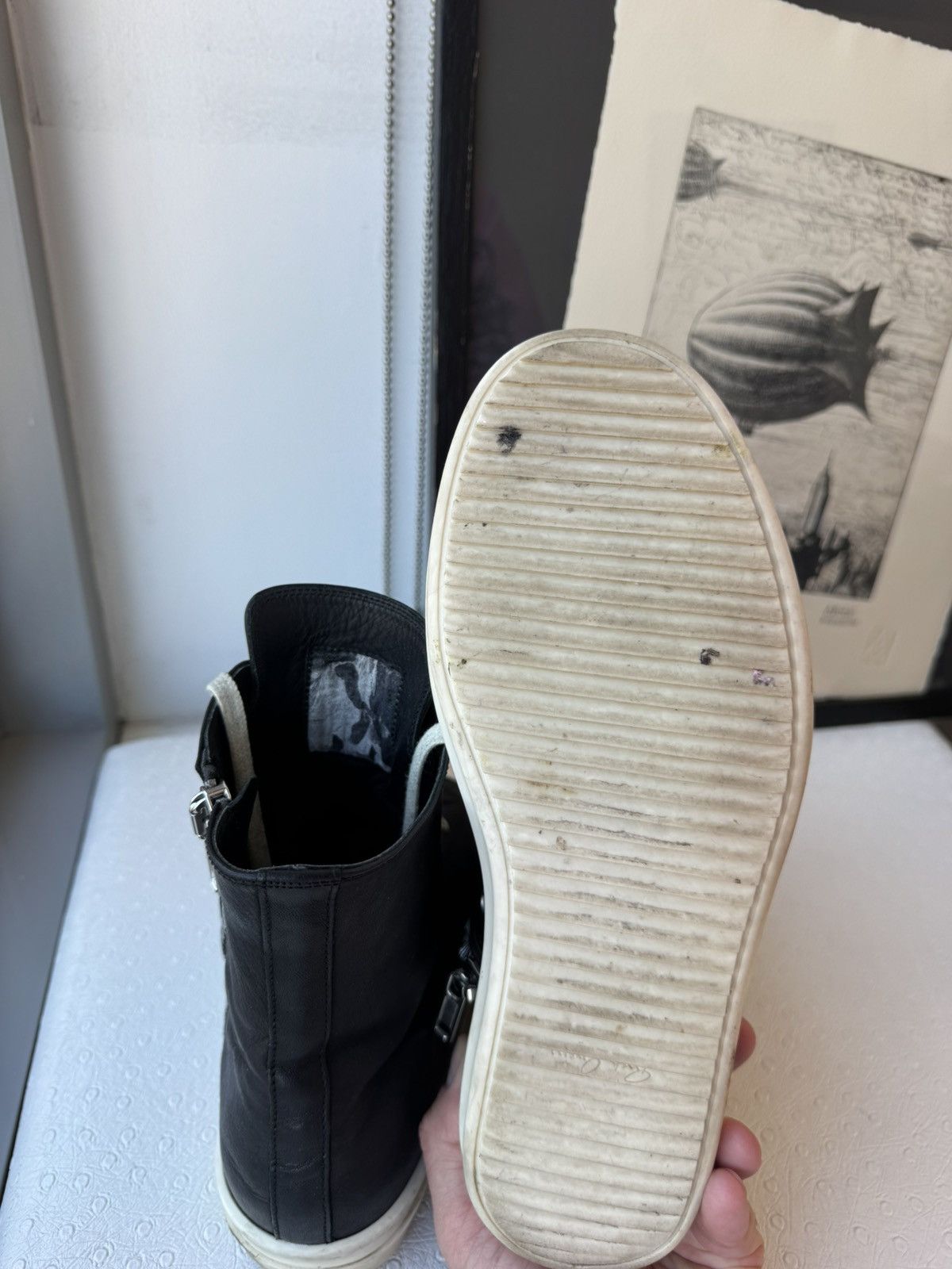 Rick Owens Rick Owens Ramones hi top sneakers Size US 8 / EU 41 - 8 Thumbnail
