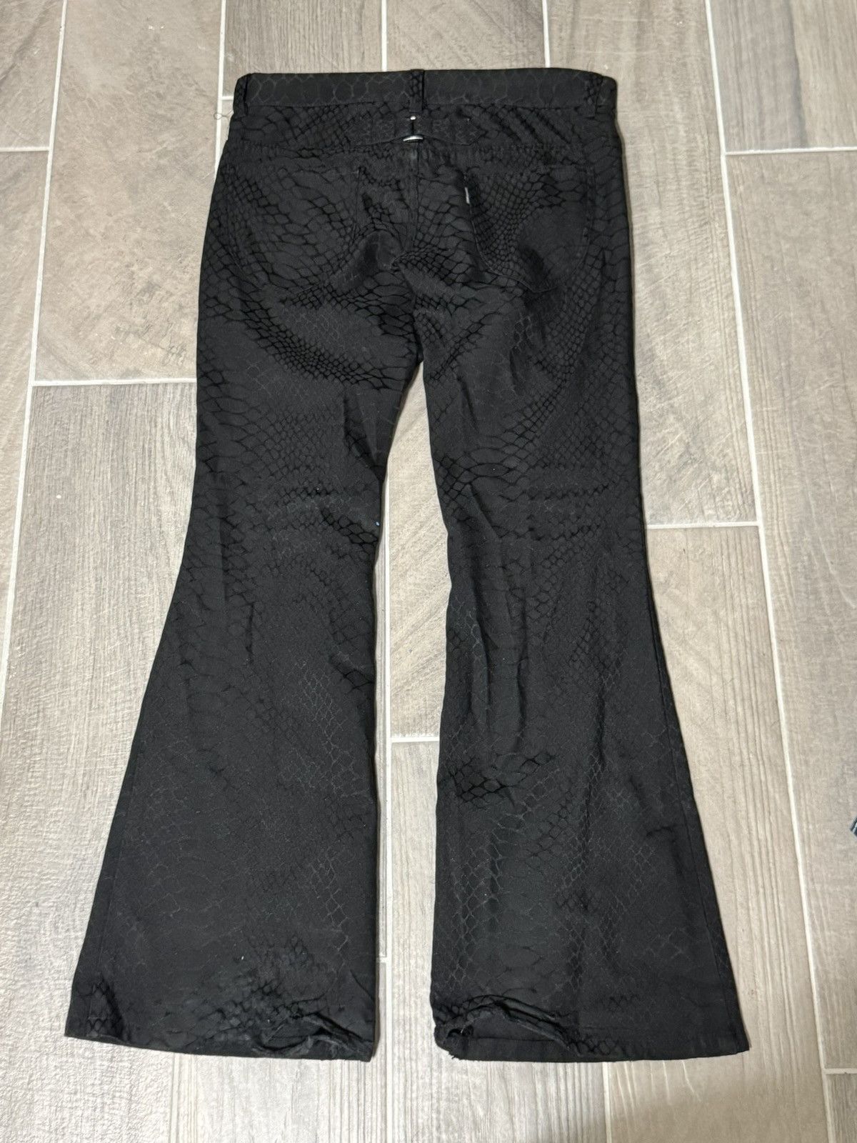 Tornado Mart flared croc jeans