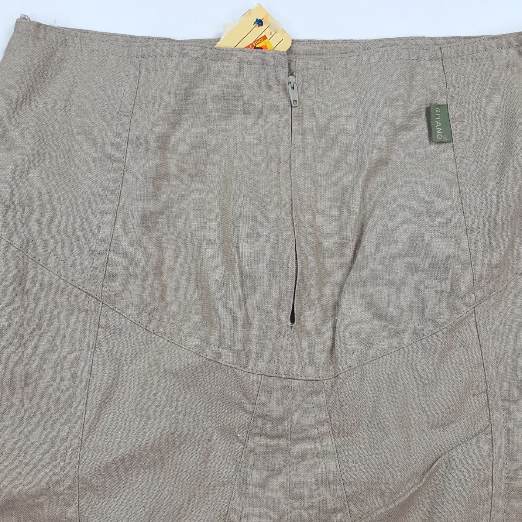 Vintage VINTAGE Gitano Skirt Womens 8 Brown Woven Pencil Knee Length 80s 90s Retro All Seasons Pockets Size 30" / US 8 / IT 44 - 5 Thumbnail