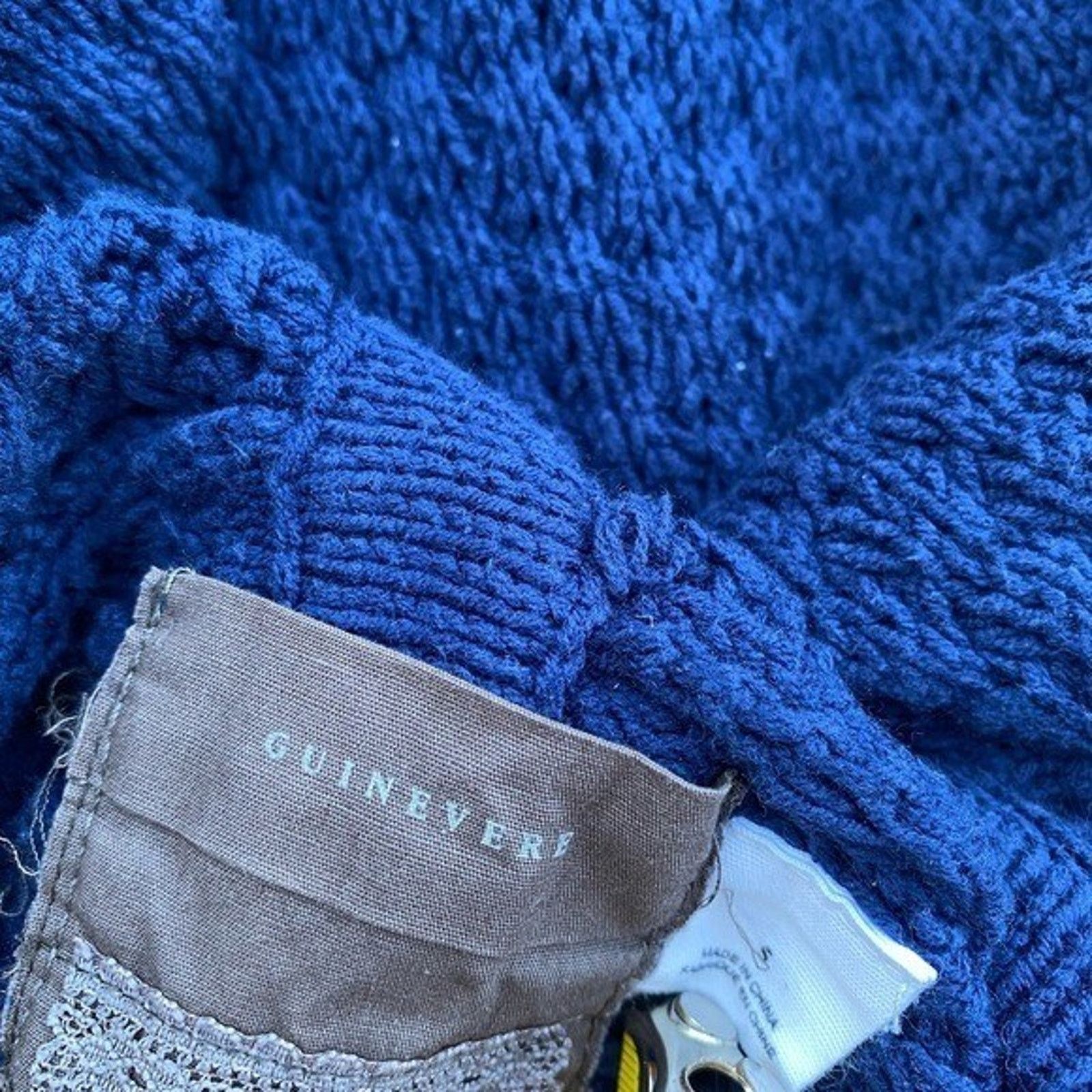 Cableami Guinevere cable knit navy cardigan sweater cotton S A000163 Size S / US 4 / IT 40 - 3 Thumbnail