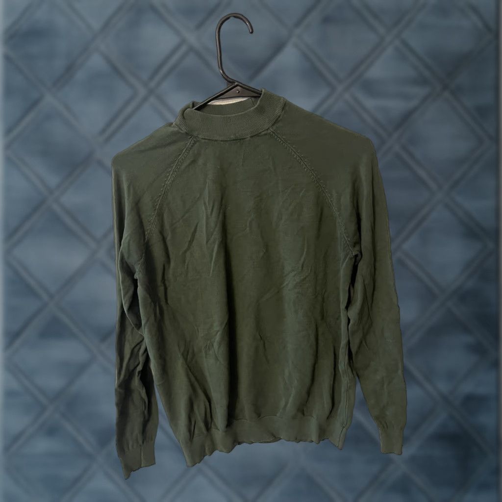 Zara Zara Sweater Pullover Women Small Green Knit Mock Neck Casual Fall Winter Clothing Size S / US 4 / IT 40 - 1 Thumbnail