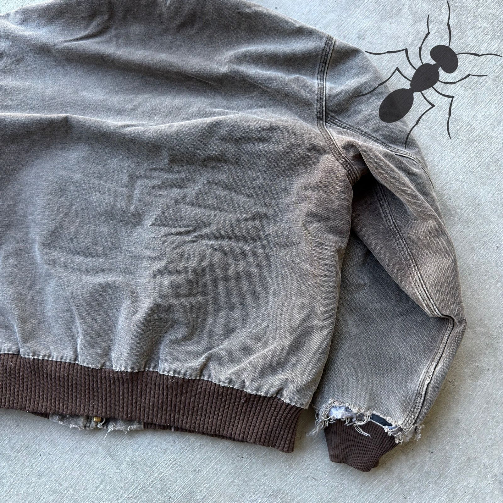 Carhartt × Vintage Carhartt faded brown hooded work wear jacket Size US L / EU 52-54 / 3 - 8 Thumbnail