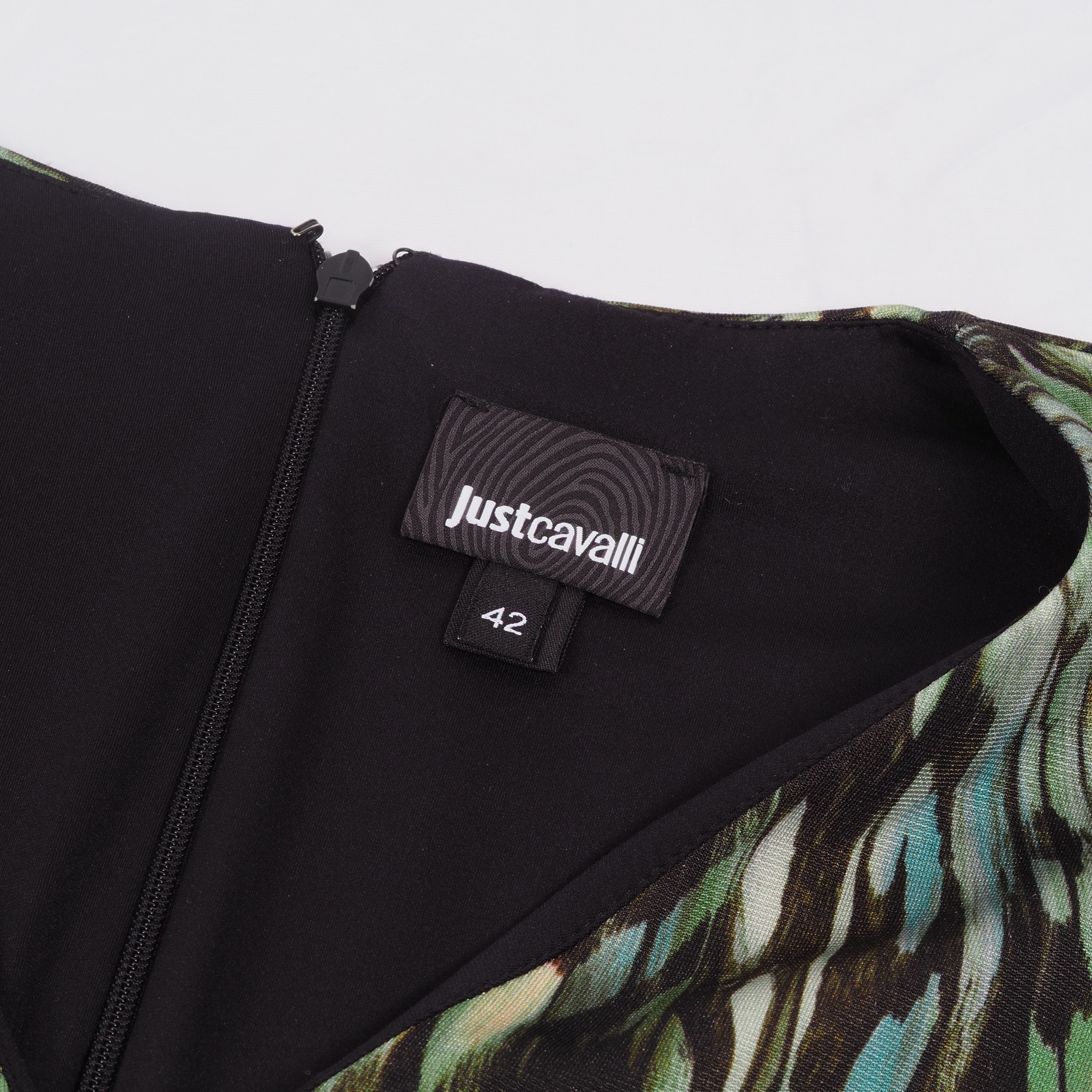 Just Cavalli × Roberto Cavalli Just Cavalli Vintage Bodycon Mini Dress Feather Print Size M / US 6-8 / IT 42-44 - 5 Thumbnail